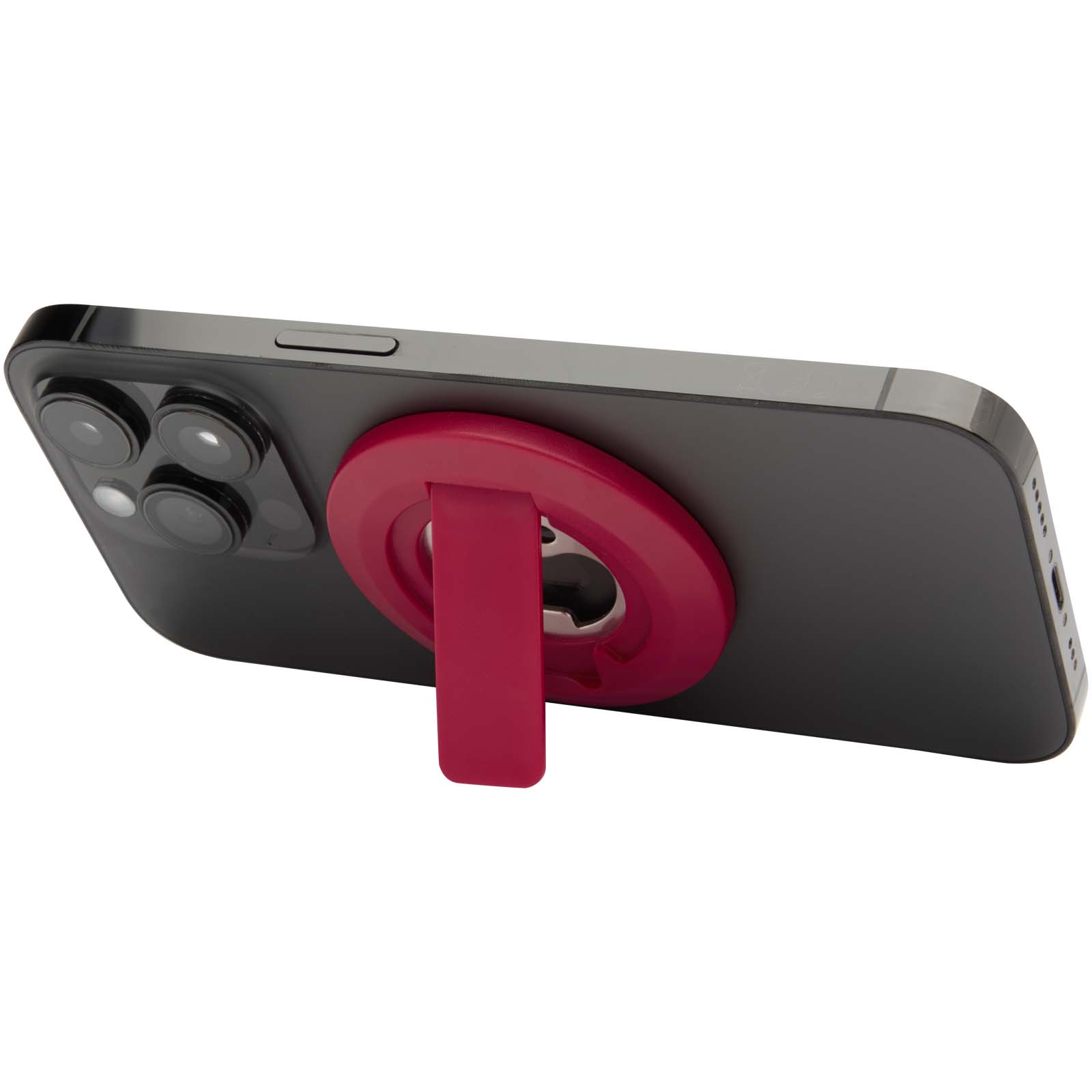 Ain Magnetische Smartphonehalterung  aus recyceltem Kunststoff mit Flaschenöffner rot