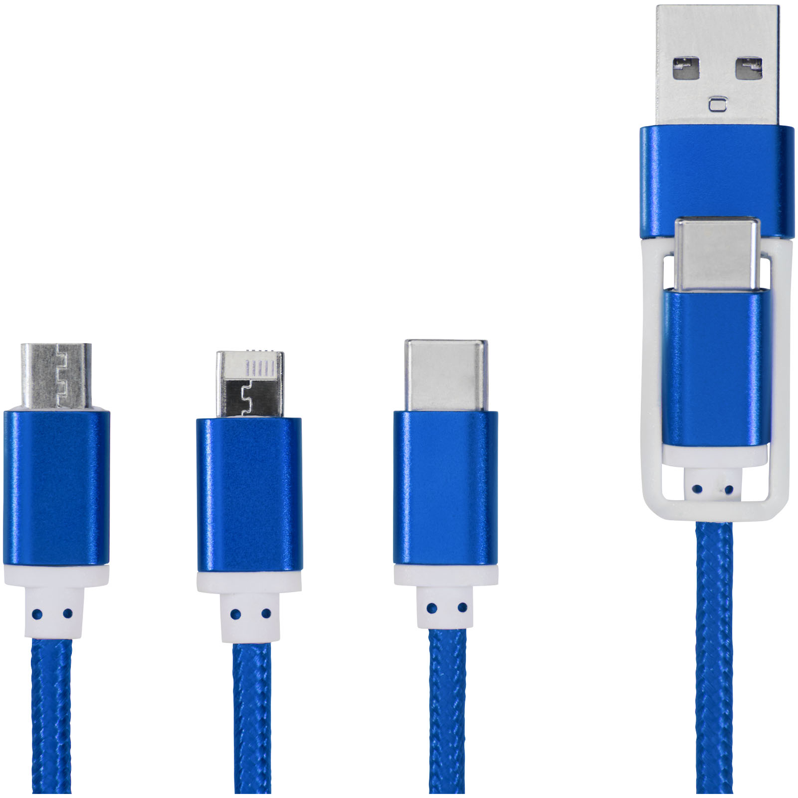 Versatile 5-in-1-Ladekabel royalblau