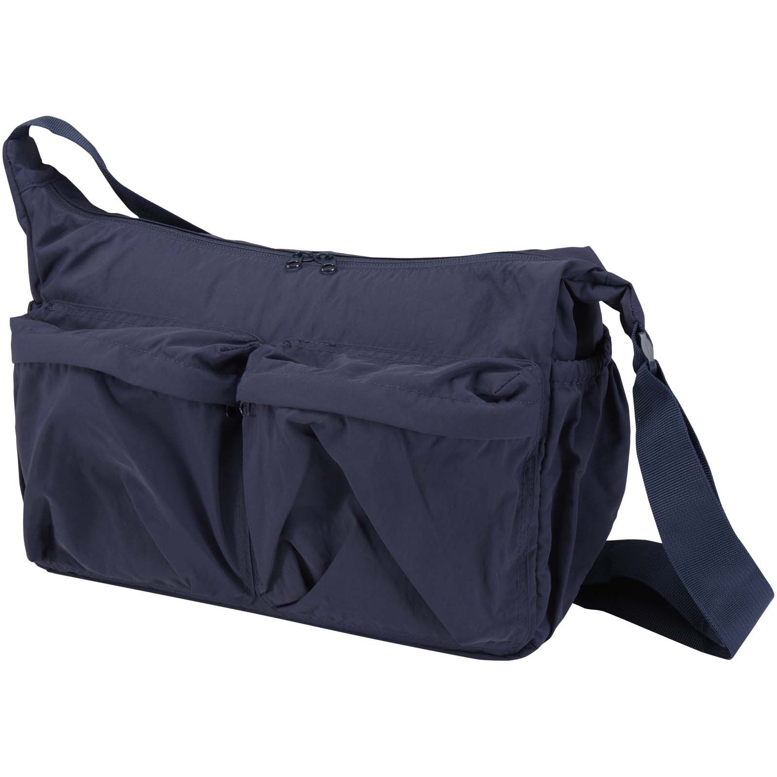 Calli 13" GRS Laptop Umhängetasche aus recyceltem Nylon navy