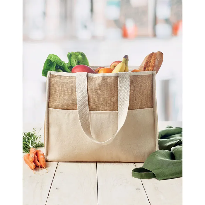 Jute-Canvas Shopping Tasche