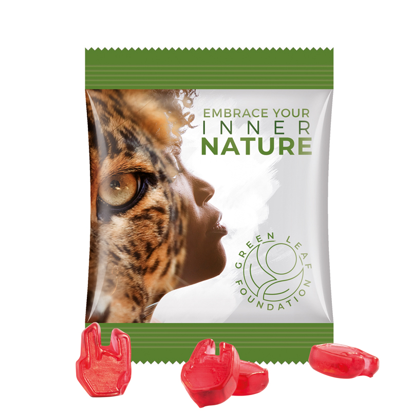 Minitüte Sonderform, 10 g, Folie kompostierbar, Trolli Fruchtgummi