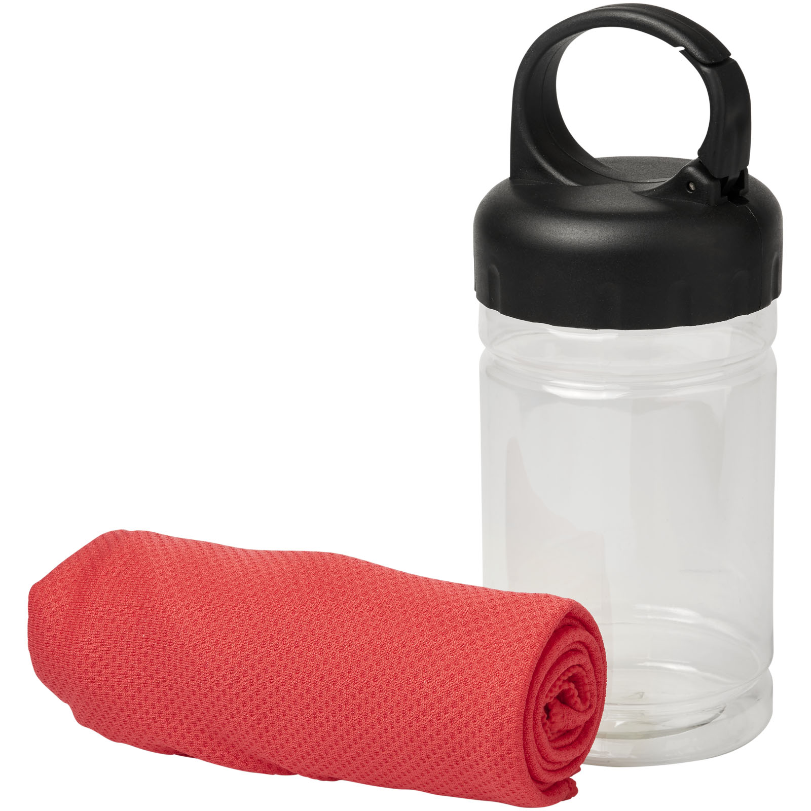 Remy Kühlhandtuch in PET-Behälter rot
