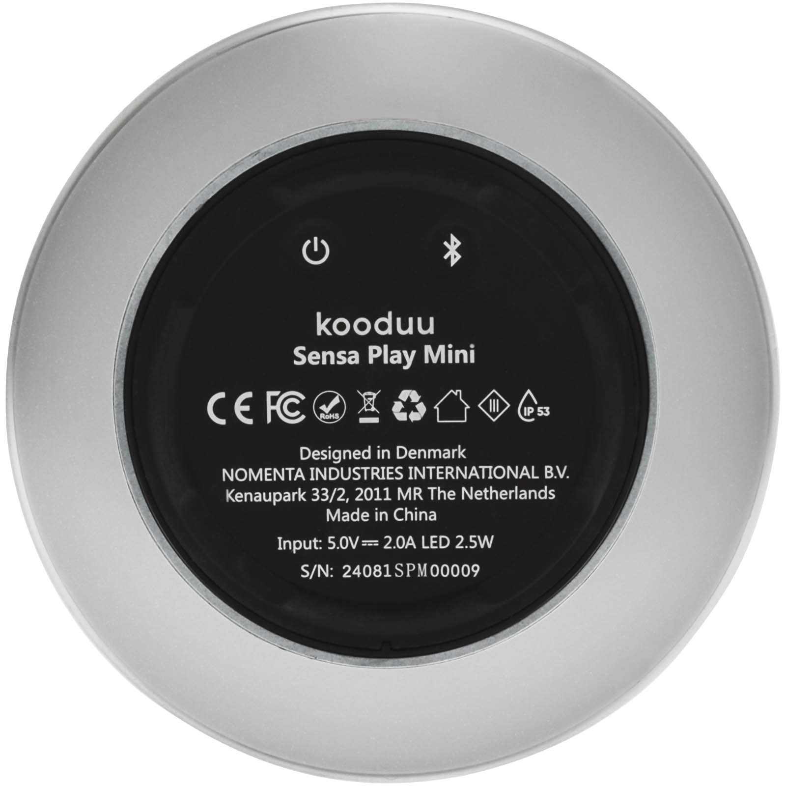 Kooduu Sensa Play Mini Tragbarer Lautsprecher mit Leuchte weiss
