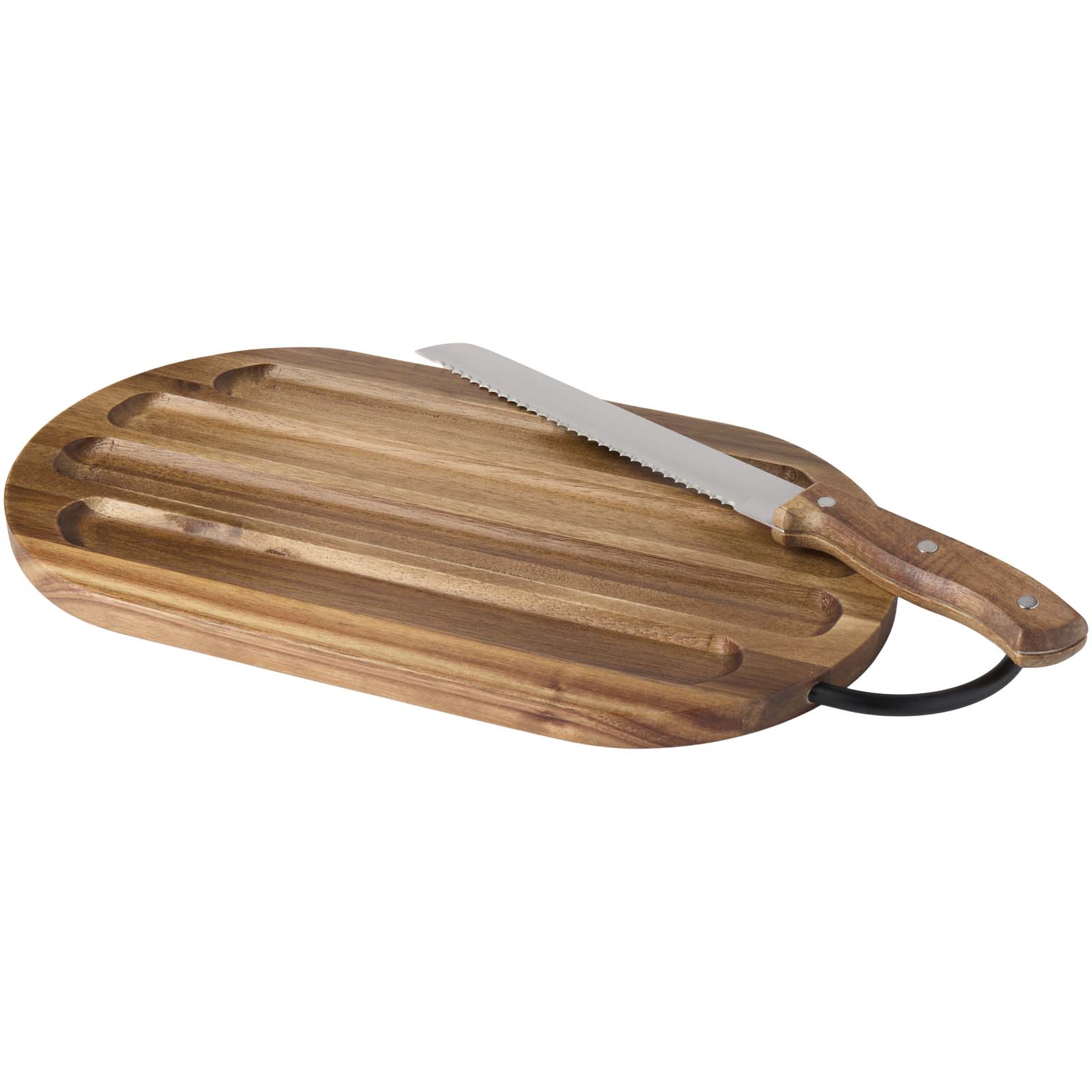 Prestige Akazienholz Schneidebrett mit Brotmesser holz