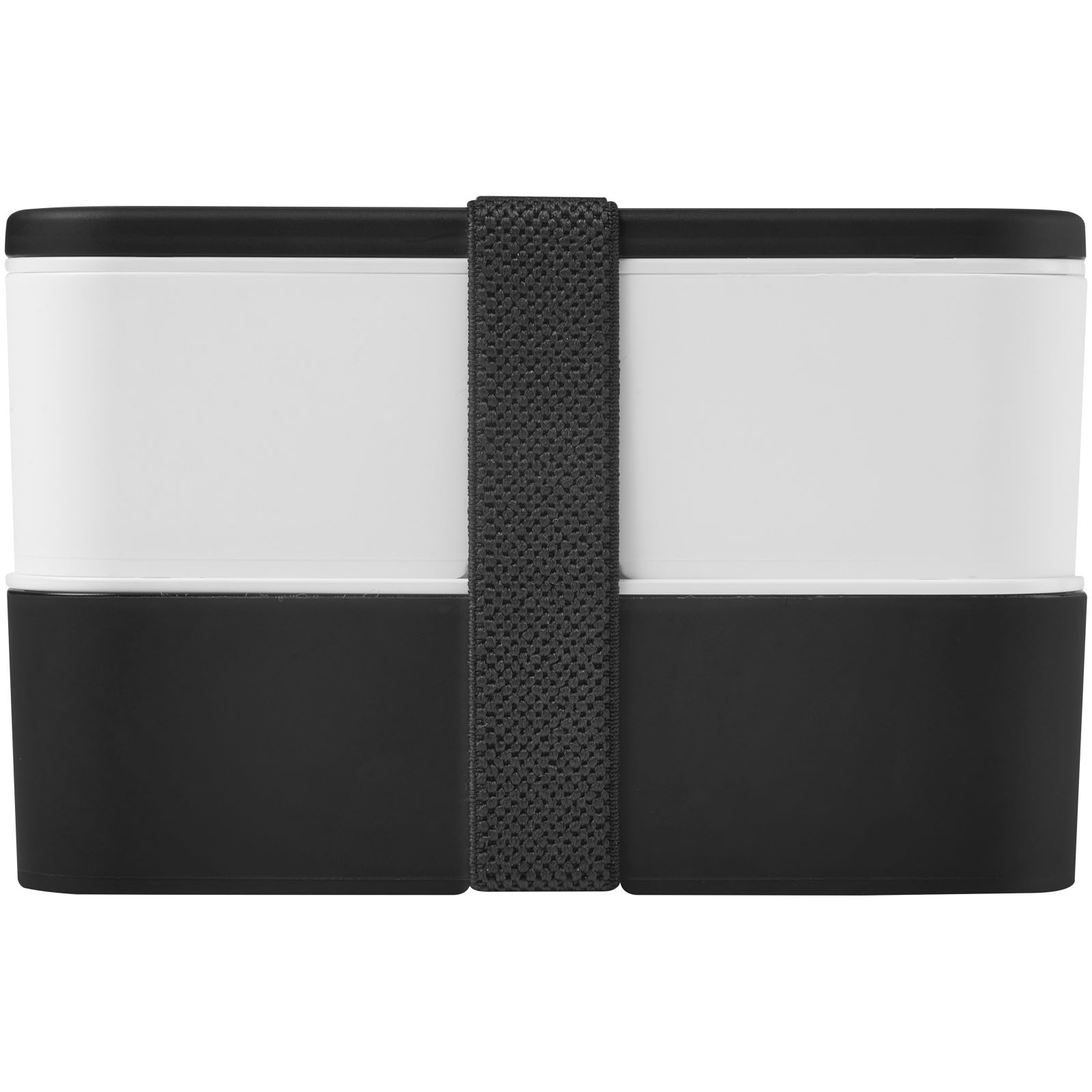 MIYO 700+700 ml Doppel-Lunchbox schwarz, weiss, schwarz