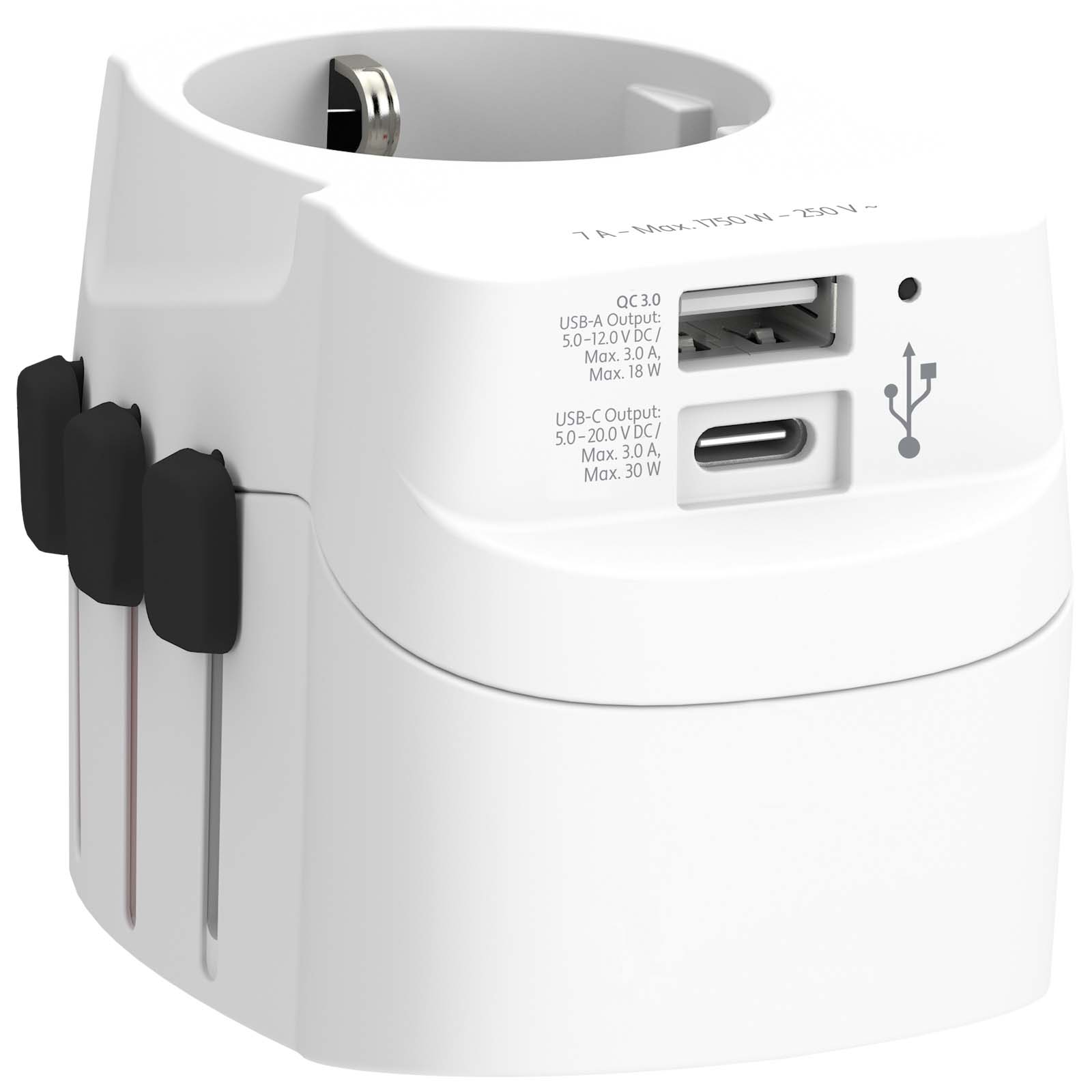 SKROSS® PRO Light USB AC30PD Reiseadapter weiss