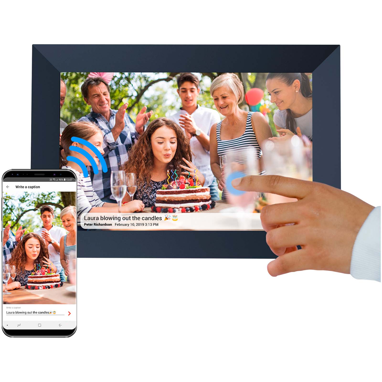 Prixton Prado 10" Frameo digitaler WLAN Fotorahmen schwarz