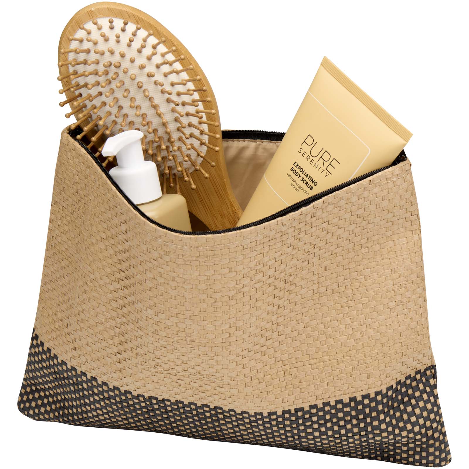 Rhythm Strohpapier Beutel mit Reißverschluss, 3 l schwarz