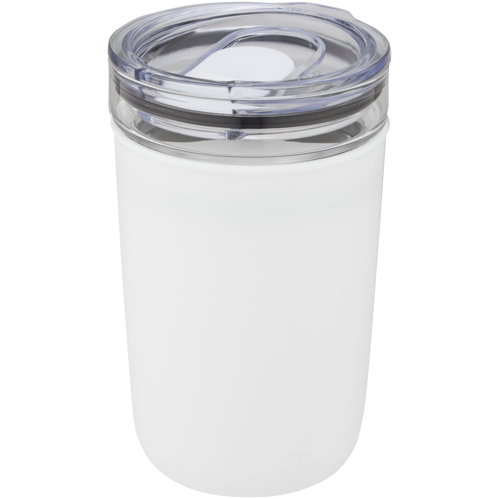 Bello 420 ml Glasbecher mit Außenwand aus recyceltem Kunststoff weiss