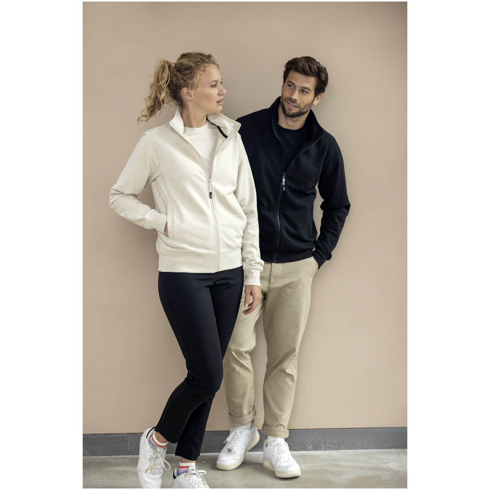 Galena 320 g/m² Aware™ Sweatjacke aus recyceltem Material Unisex weiss