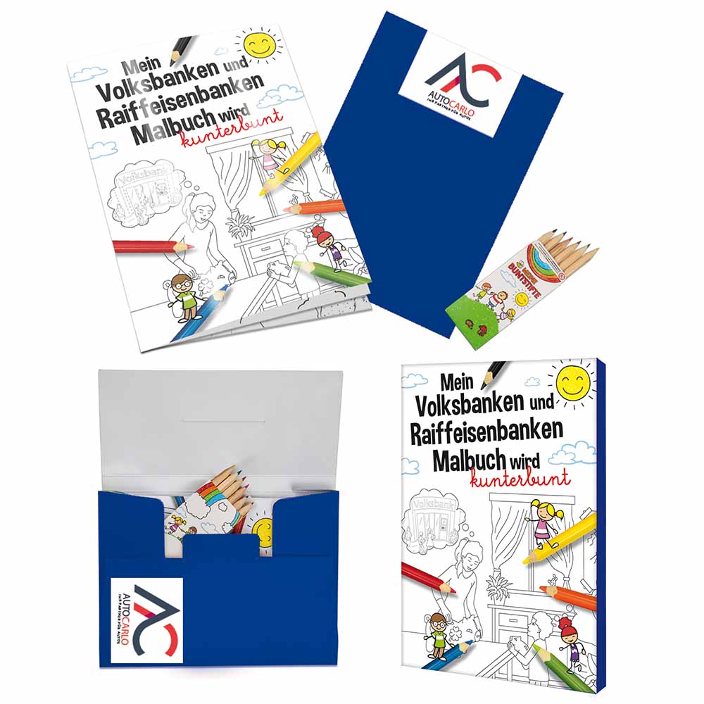 Malbuch / Mal-Set A6 - Volksbanken&Raiffeisenbanken