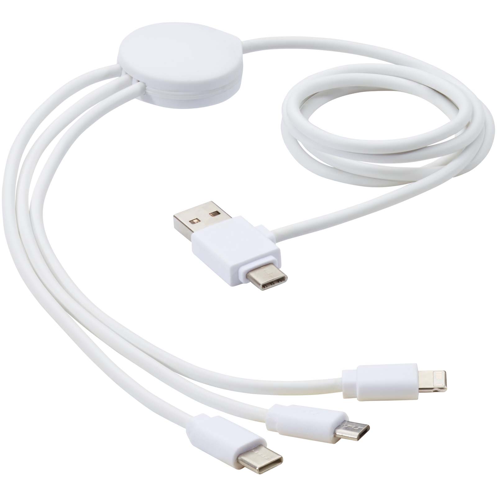 Pure 5-in-1-Ladekabel, antimikrobiell weiss