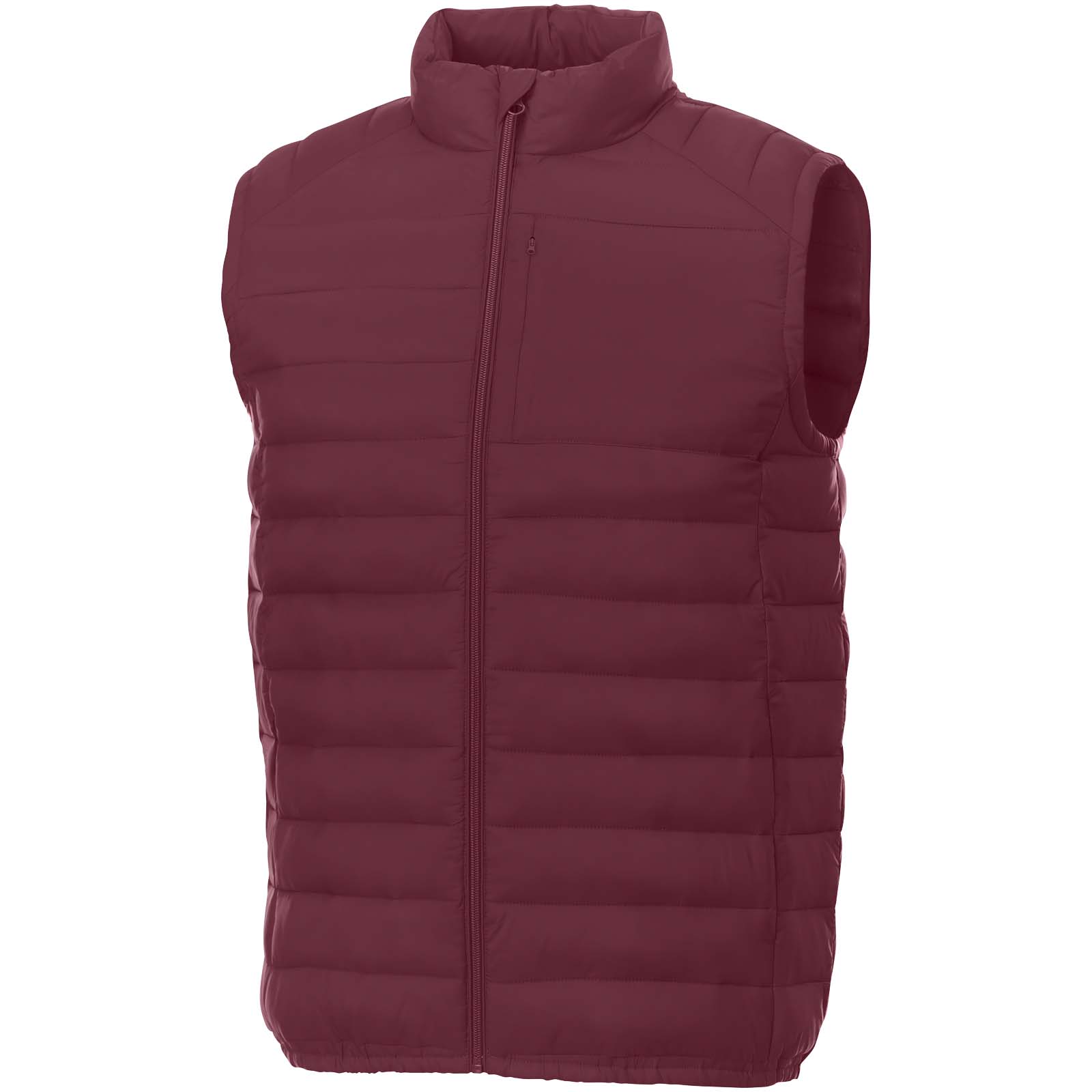 Pallas recycelter wattierter Bodywarmer für Herren Tiefes Burgunderrot