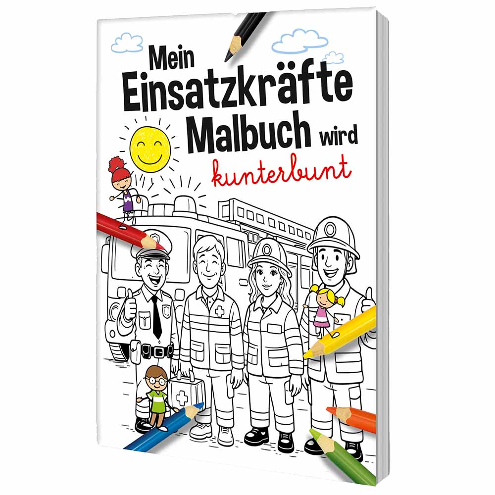 Malbuch / Mal-Set A6 - Einsatzkräfte