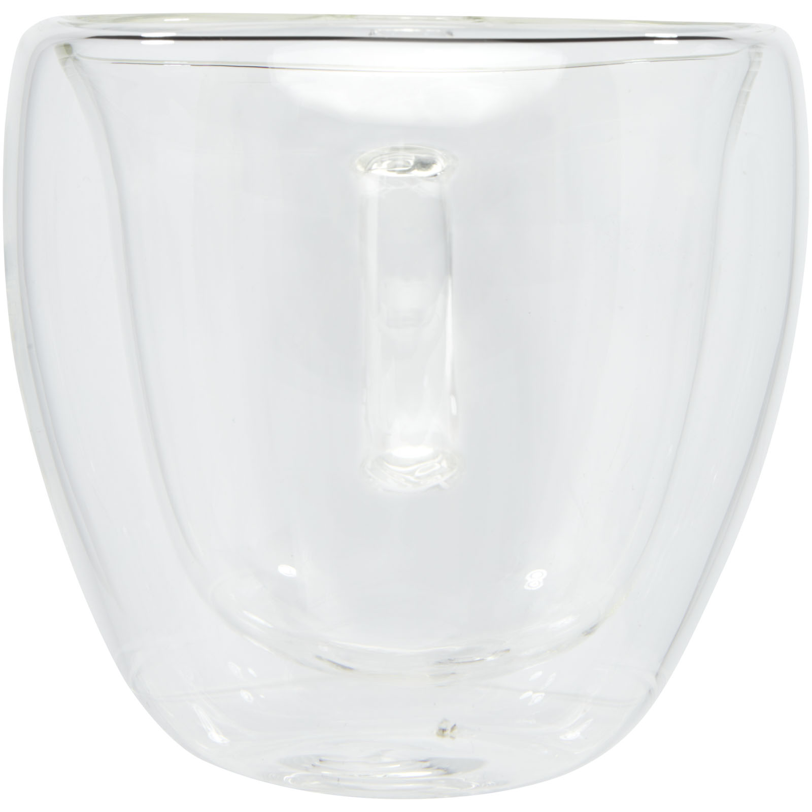 Manti 2-teiliger 100 ml doppelwandiger Glasbecher mit Bambusuntersetzer transparent, natural