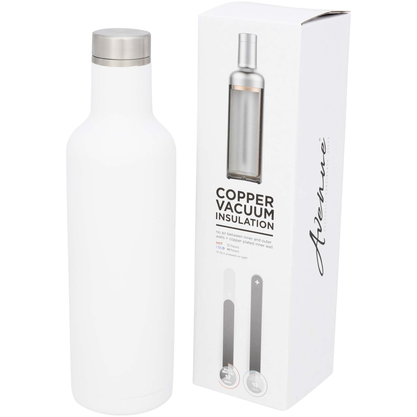 Pinto 750 ml Kupfer-Vakuum Isolierflasche weiss