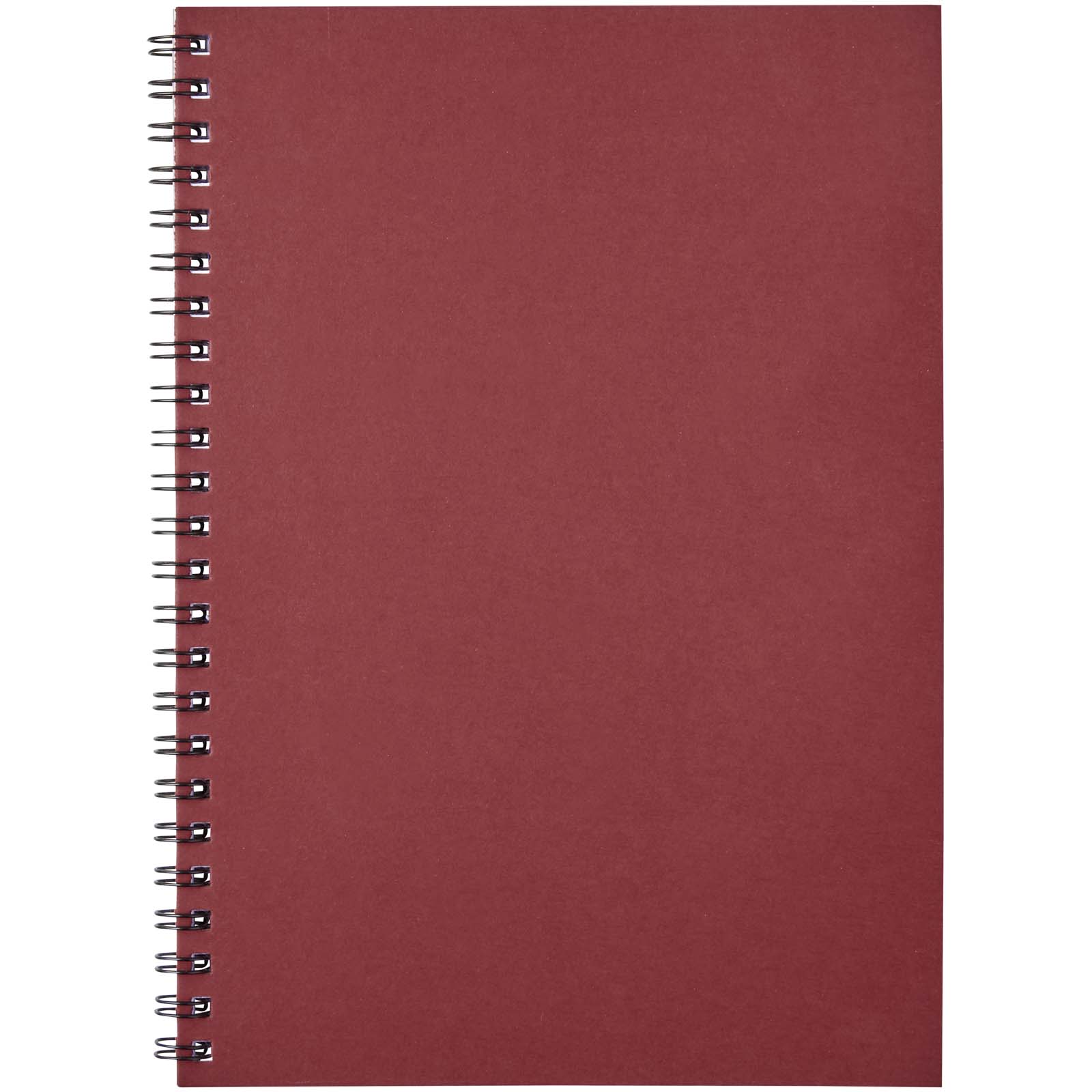 Desk-Mate® A5 recyceltes farbiges Notizbuch mit Spiralbindung rot