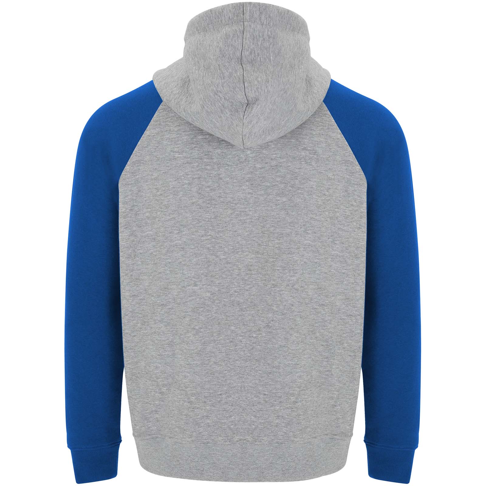 Badet 280 g/m² zweifarbiger Kapuzenpullover Unisex heather grau, royalblau