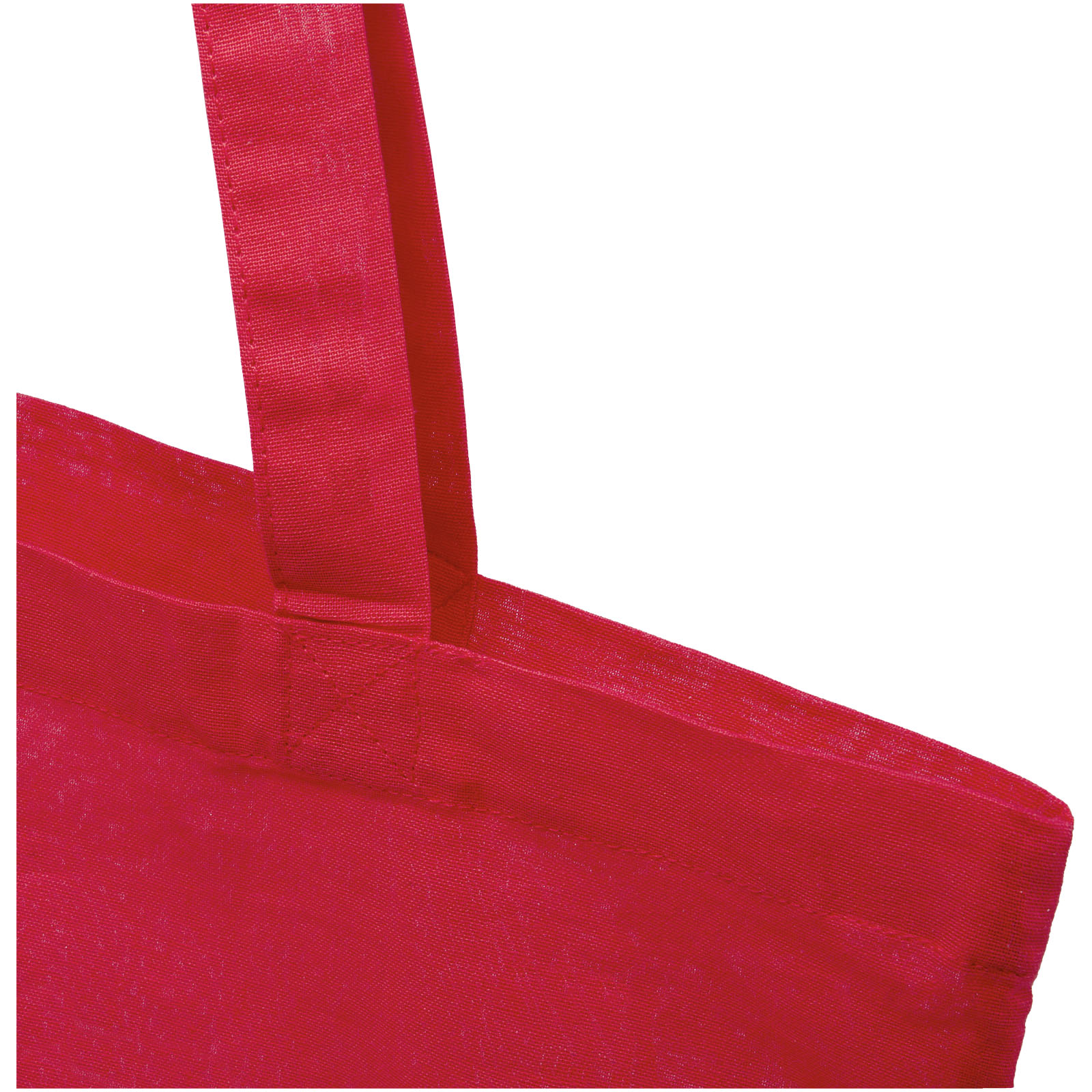 Madras 140 g/m² Baumwoll Tragetasche aus GRS recycelter Baumwolle, 7L rot