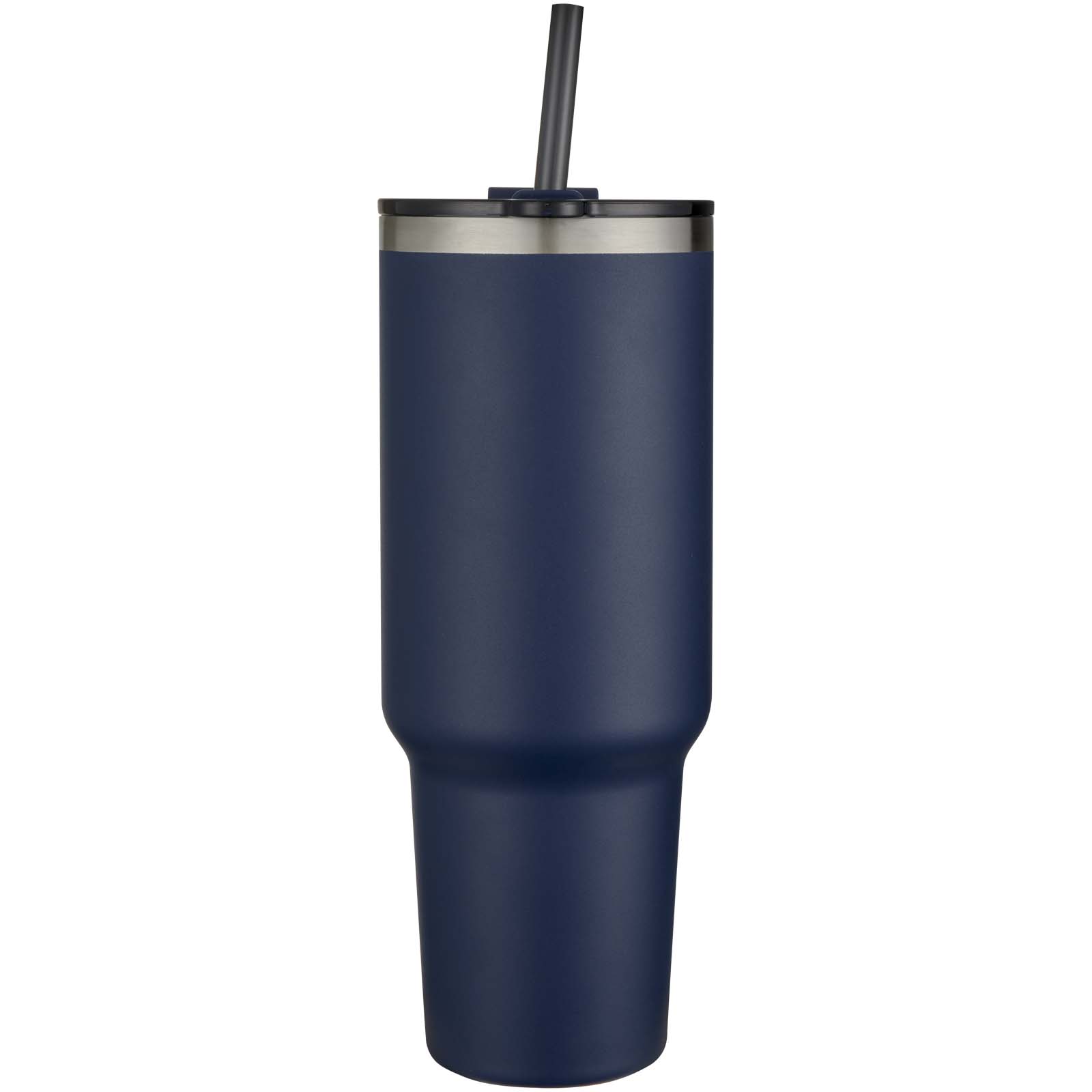 Sydney 1200 ml doppelwandiger RCS-zertifizierter Kupfer-Vakuum Isolierbecher mit Strohhalm navy
