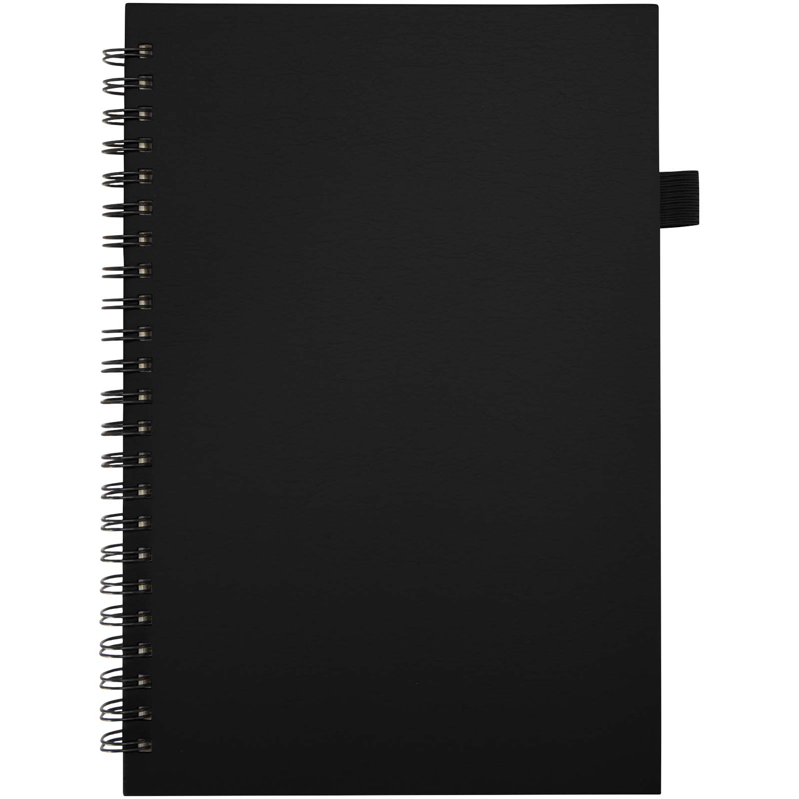 Liss A5 Hardcover Spiralnotizbuch aus recyceltem Kunststoff schwarz