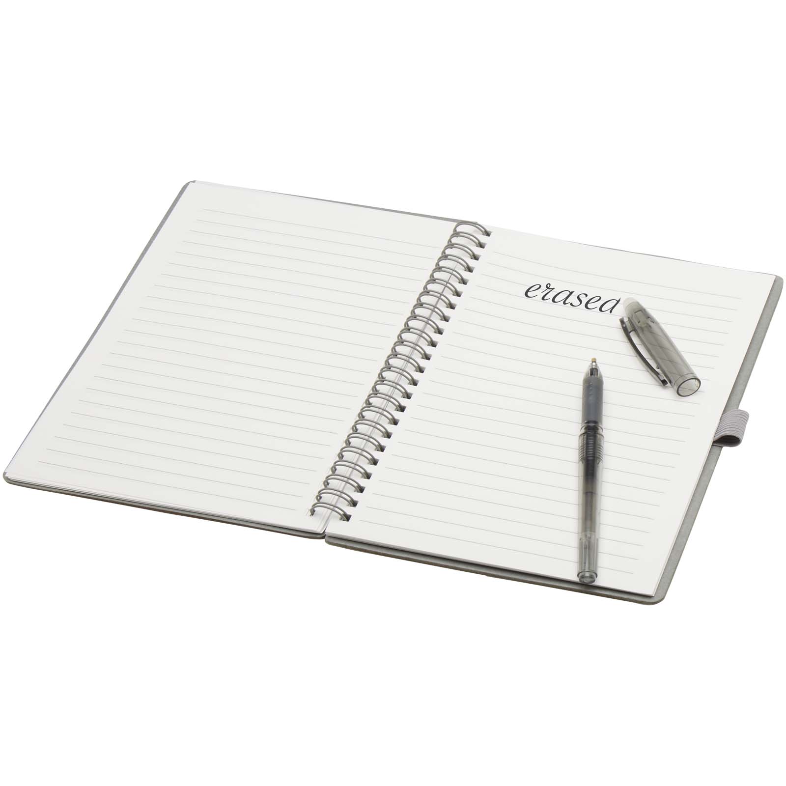 Slate A5 wiederverwendbares Hardcover Notizbuch und Stiftset (schwarze Mine) grau