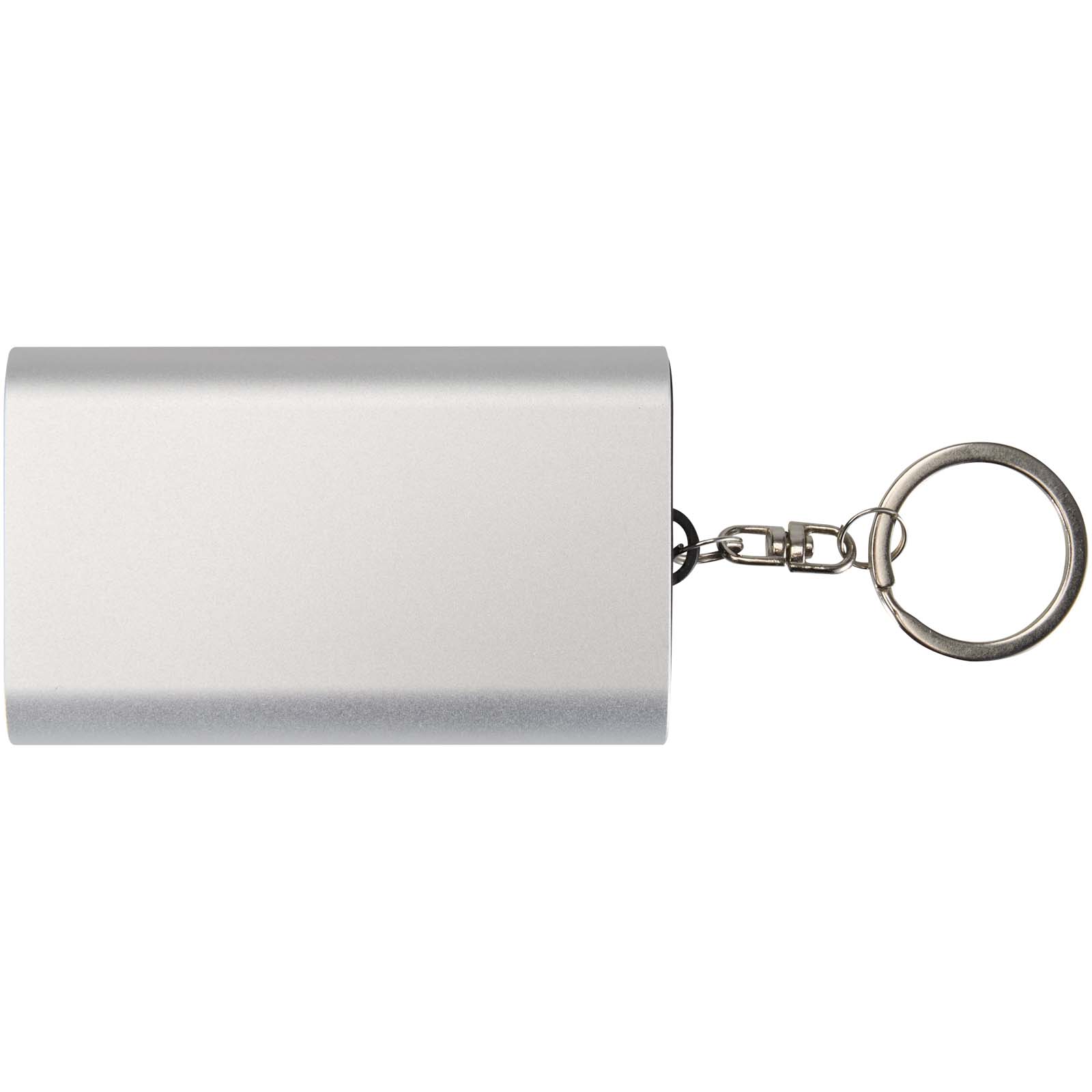 Arcturus 2000 mAh Powerbank aus recyceltem Aluminium mit Schlüsselanhänger silber