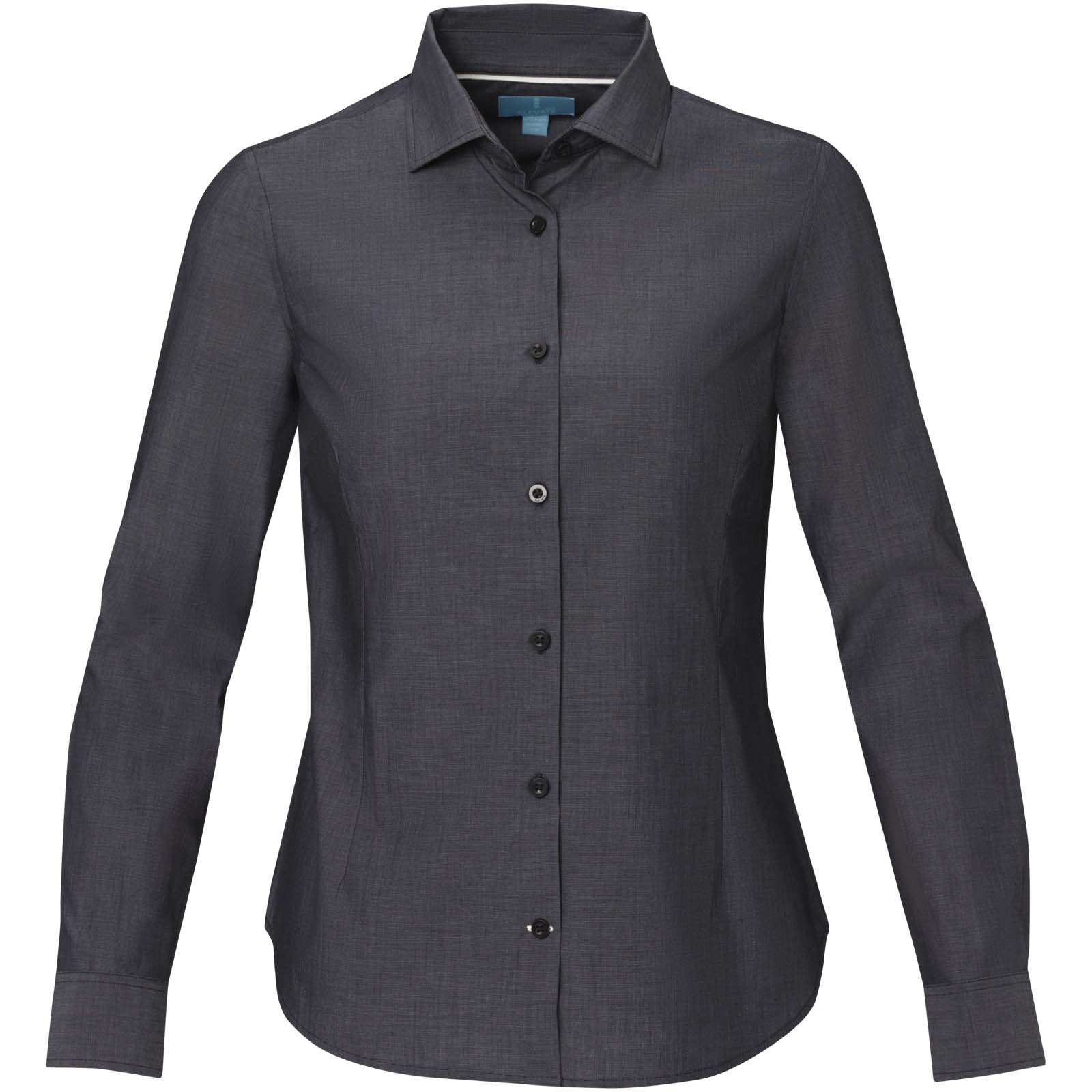 Cuprite Langarm Shirt aus Bio-Baumwolle für Damen schwarz