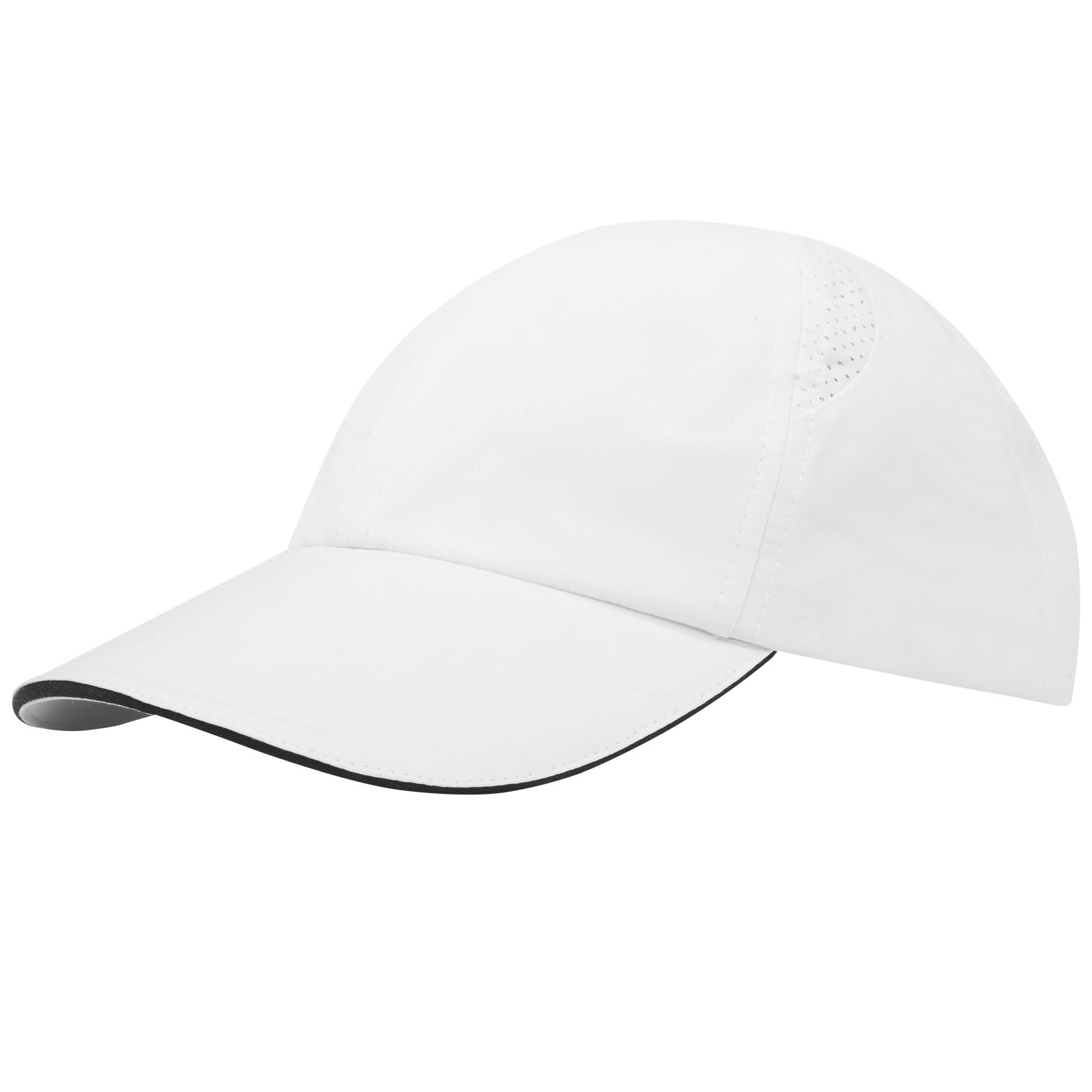 Morion 110 g/m² GRS recycelte Cool Fit Kappe mit sechs Segmenten weiss