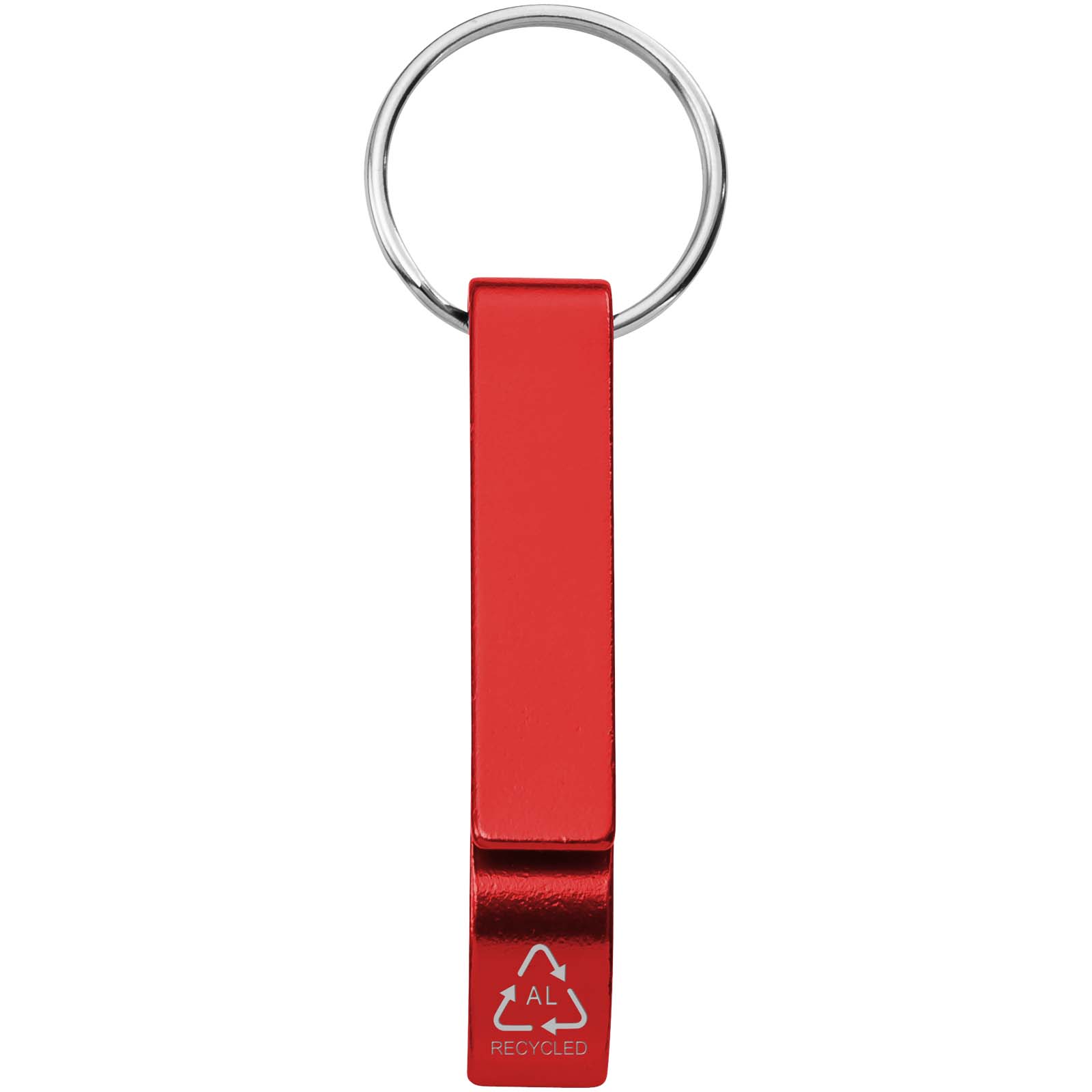 Tao Schlüsselanhänger mit Flaschen- und Dosenöffner aus recyceltem RCS Aluminium rot