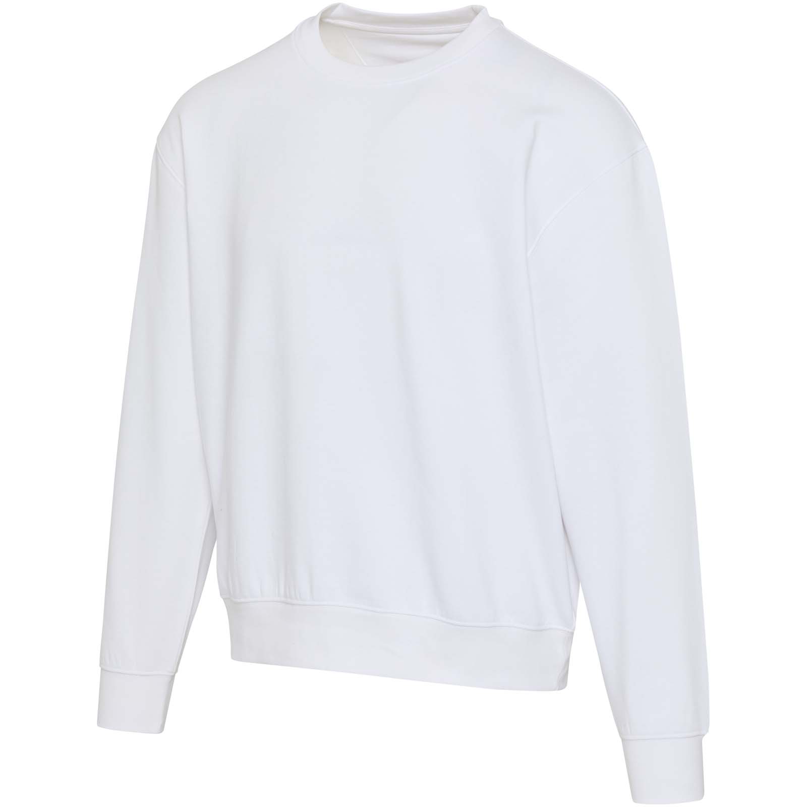 Boris Oversize Sweatshirt mit Rundhalsausschnitt aus recycelter 280 g/m2 Bio Baumwolle (OCS), unisex weiss