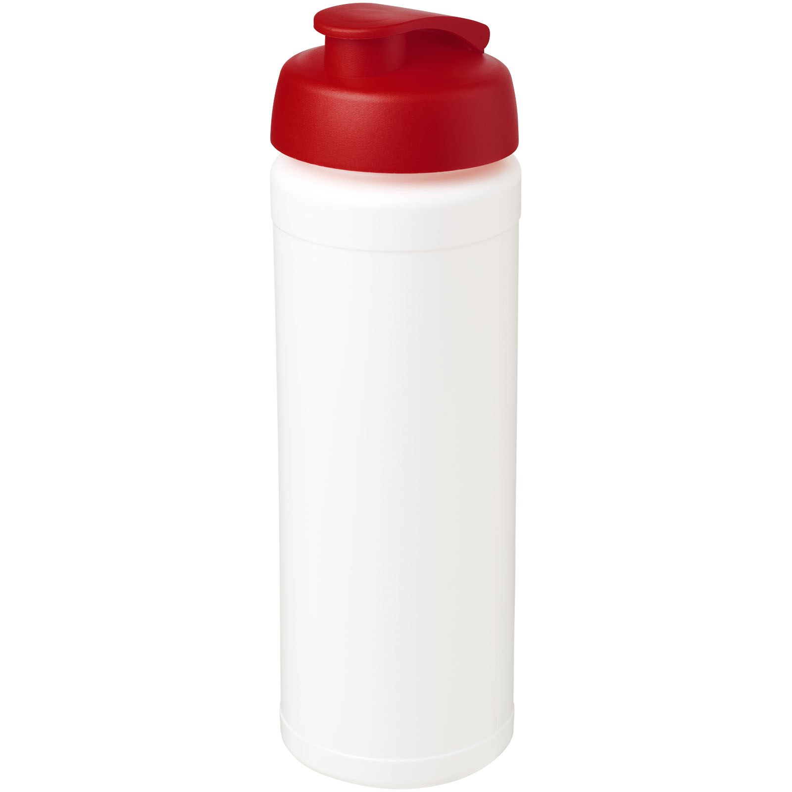 Baseline® Plus grip 750 ml Sportflasche mit Klappdeckel weiss, rot