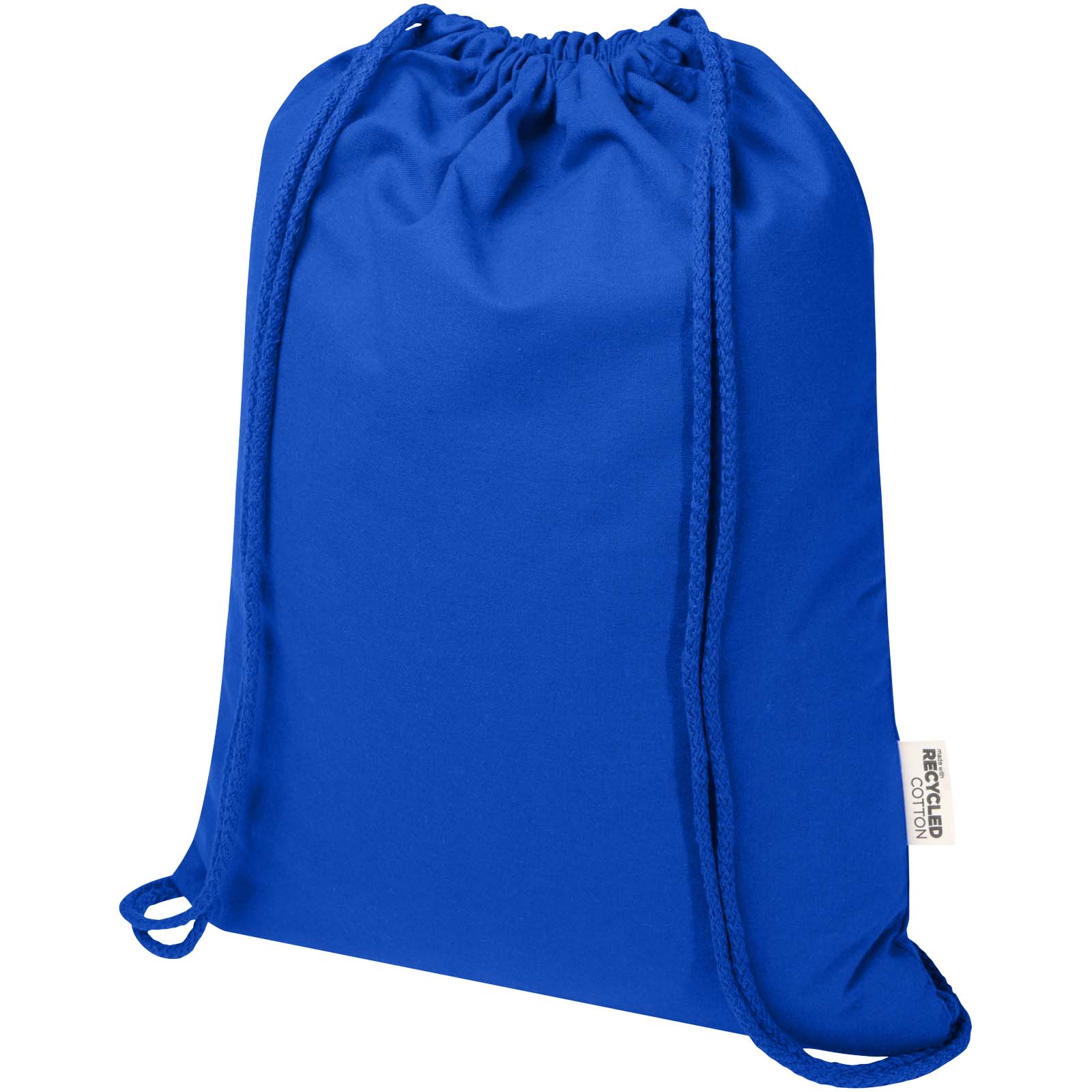 Peru Blend 180 g/m² Sportbeutel aus GRS recycelter Baumwolle 5L royalblau
