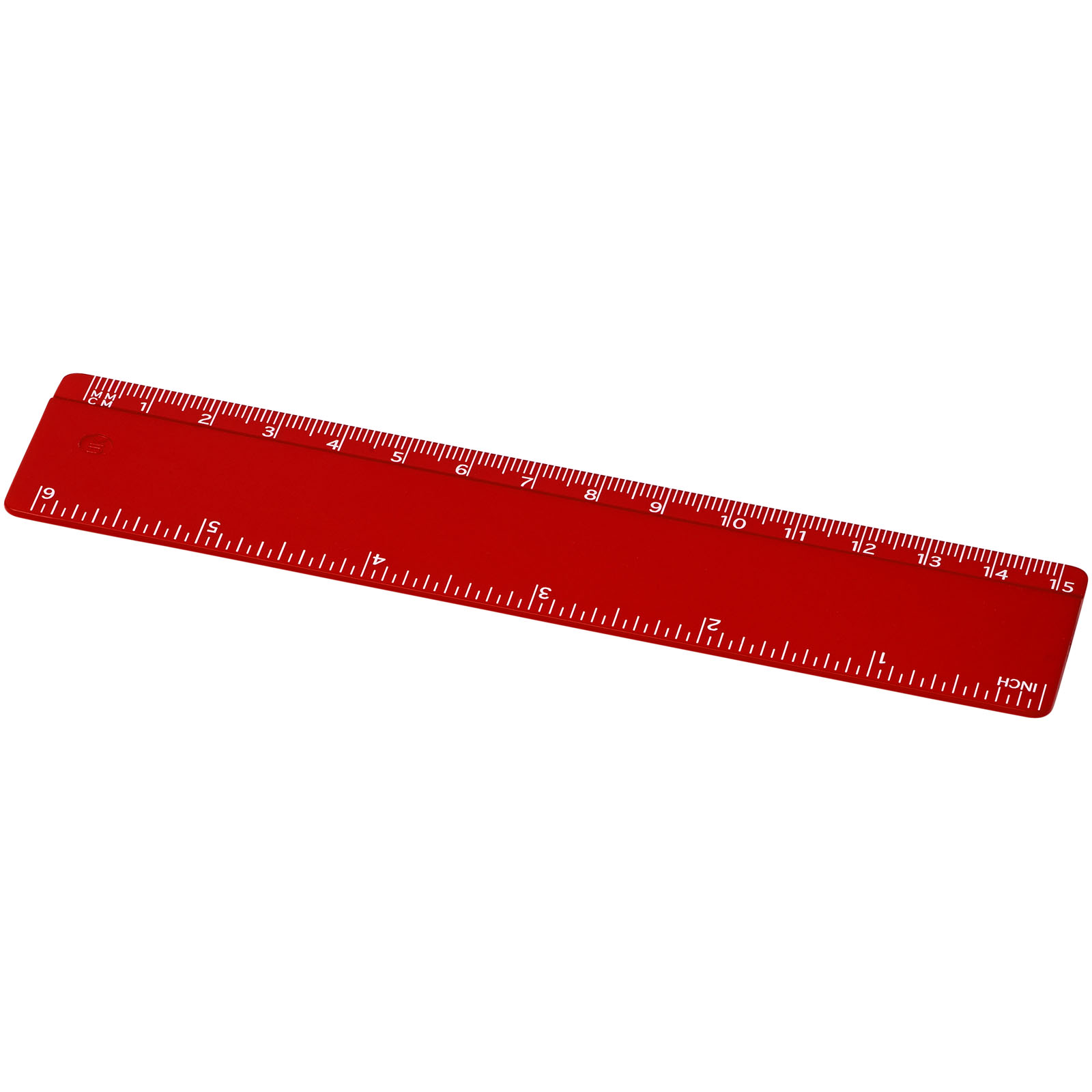 Refari 15 cm Lineal aus recyceltem Kunststoff rot