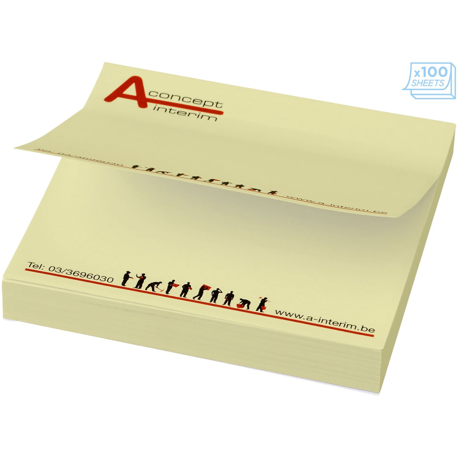 Sticky-Mate® Haftnotizen 75x75 mm hellgelb