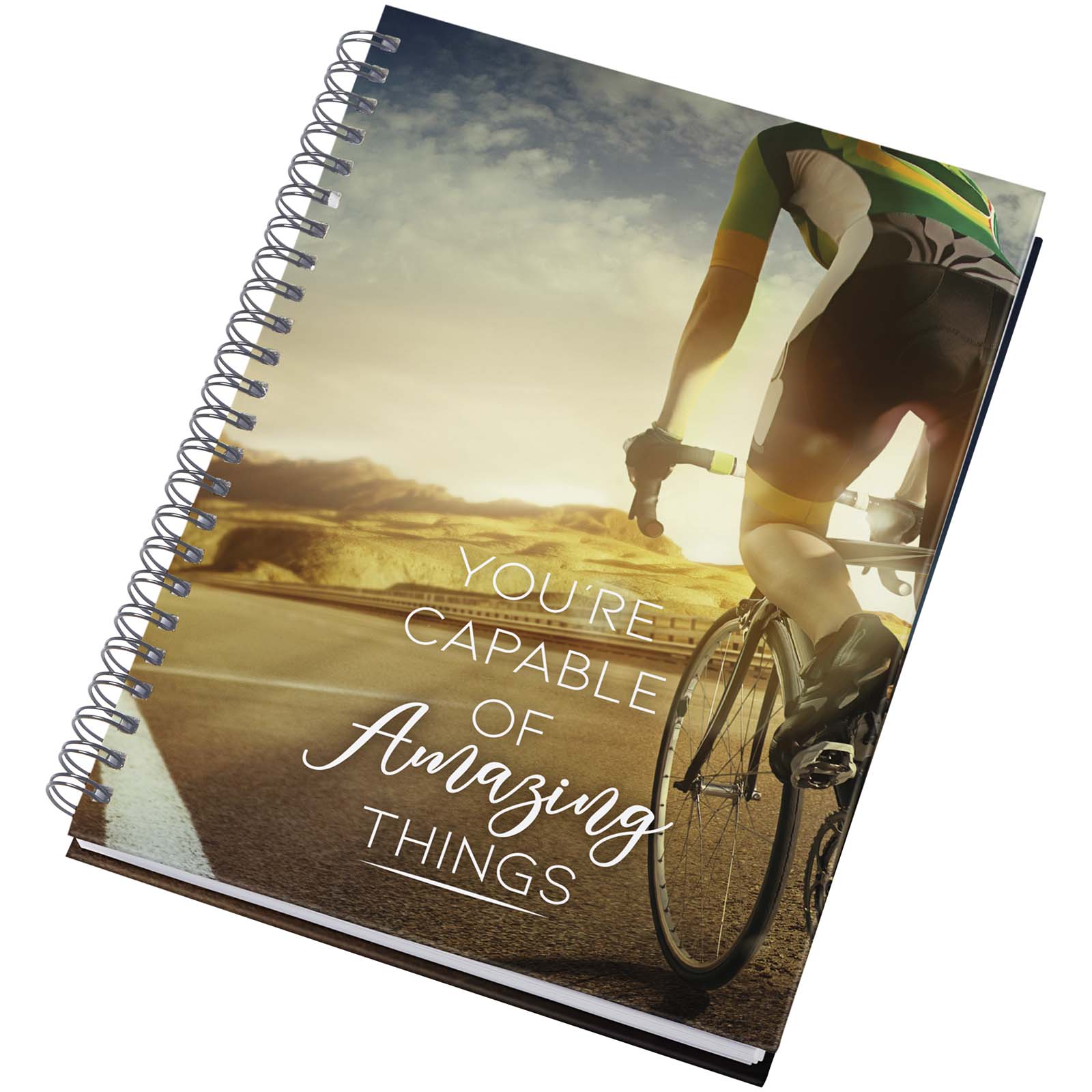 Desk-Mate® A5 Hardcover Tagebuch, undatiert weiss, schwarz