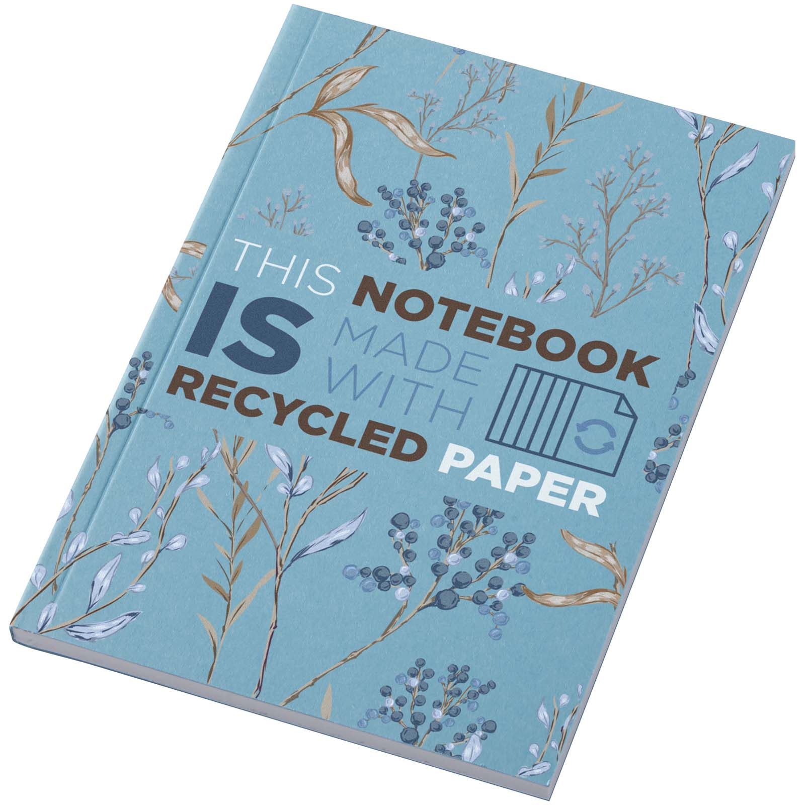 Novella Austen Colours A6 Softcover Notizbuch aus Recyclingmaterial – 50 Blatt blau