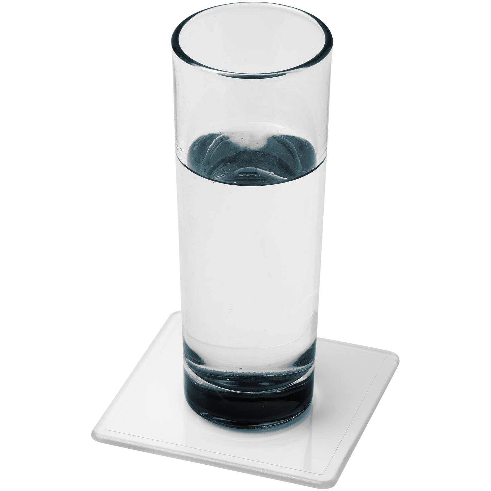 Renzo quadratischer Kunststoffuntersetzer transparent klar