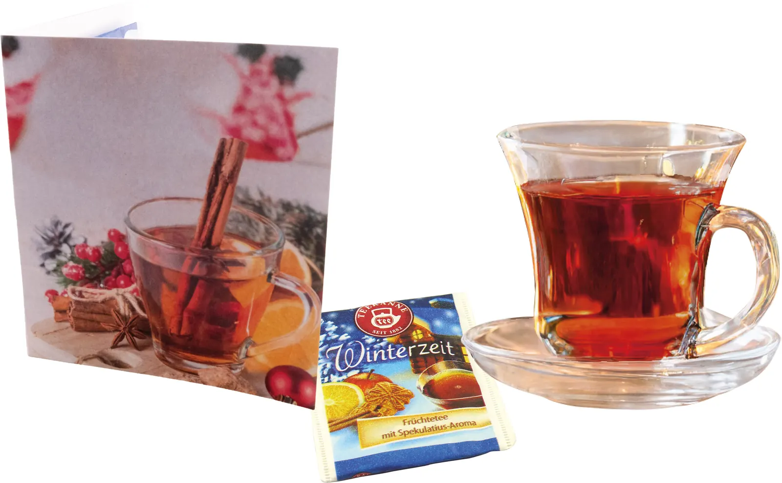 Klappkärtchen Weihnachtstee
