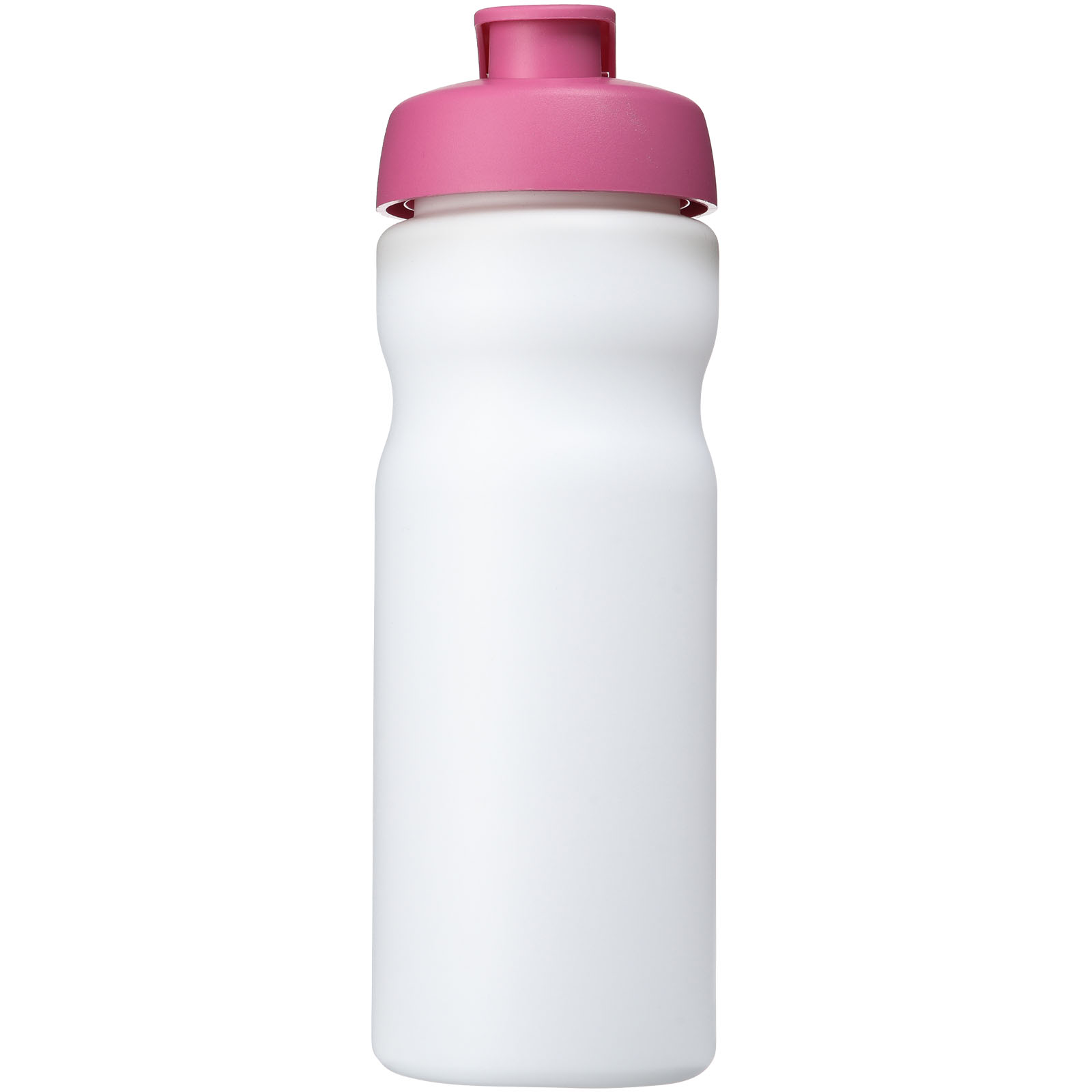 Baseline® Plus 650 ml Sportflasche mit Klappdeckel weiss, rosa