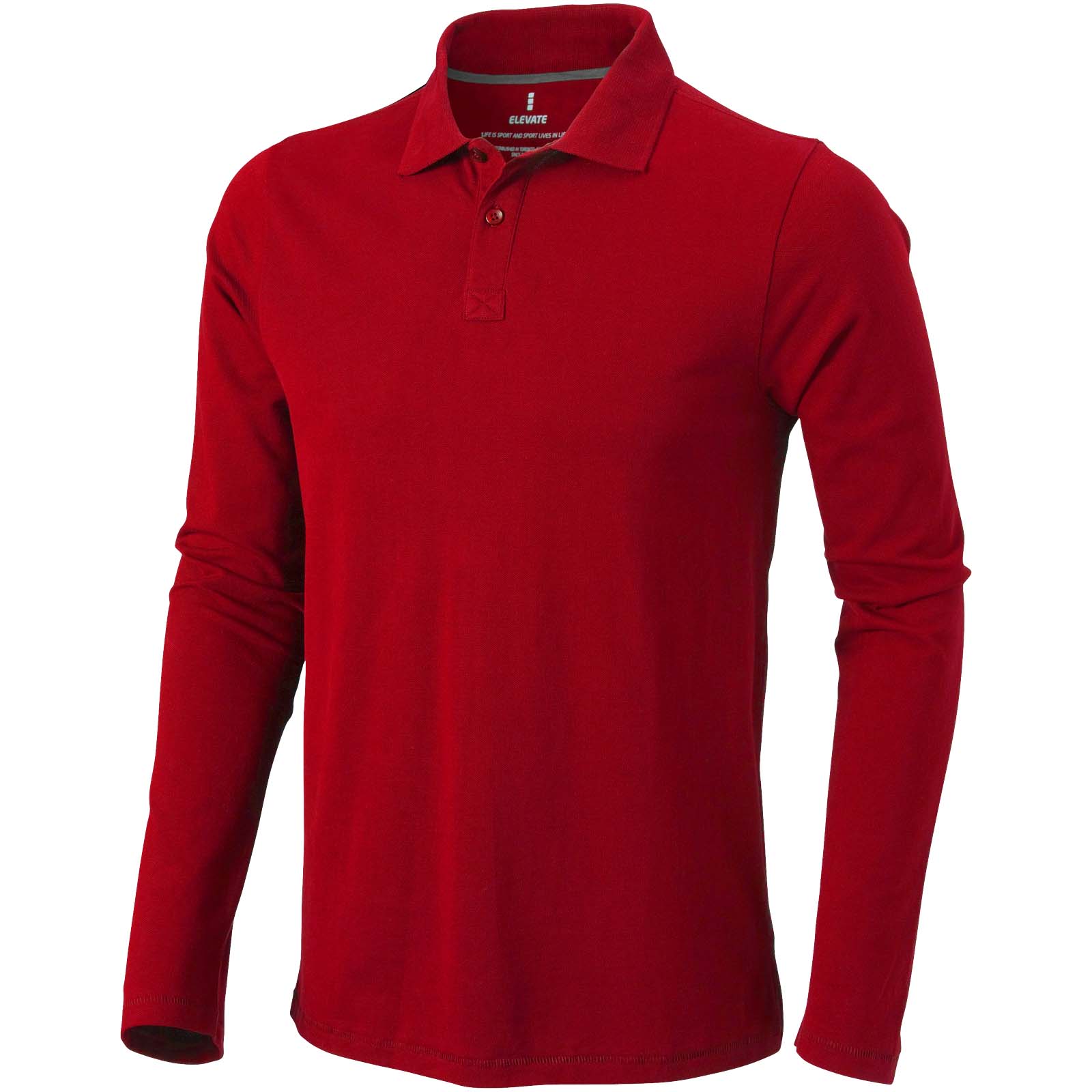 Calgary 180 g/m² Langarm Poloshirt für Herren rot