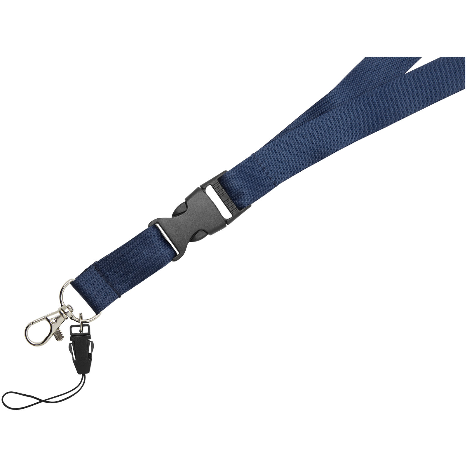 Sagan Lanyard mit abnehmbarer Schnalle und Handyband navy