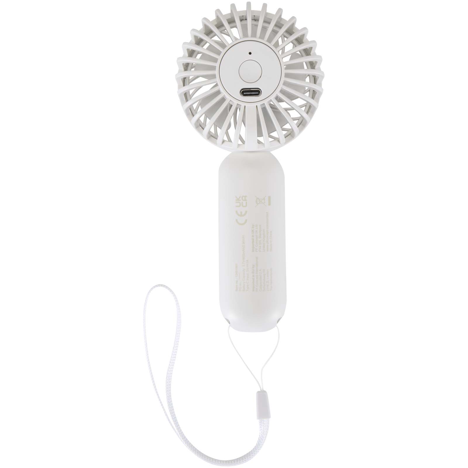 Aervia Tragbarer Ventilator aus recyceltem Kunststoff weiss