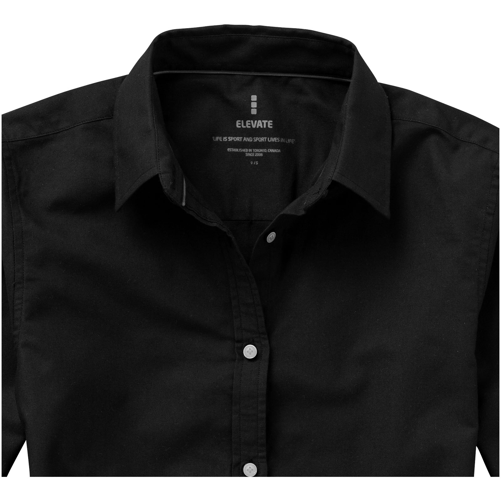 Vaillant 142 g/m² langärmlige Bluse schwarz