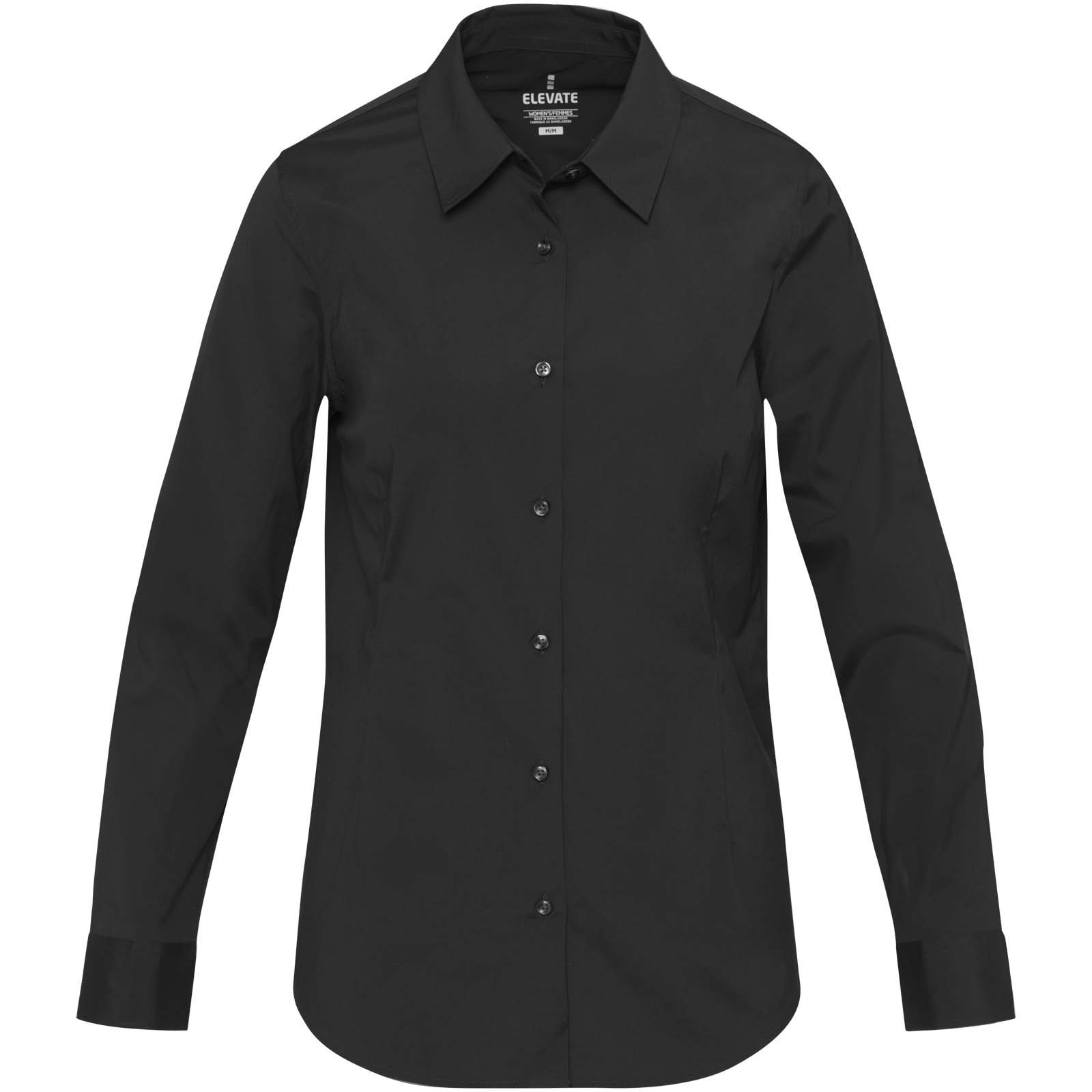 Carnelian 133 g/m² Popeline Bluse schwarz
