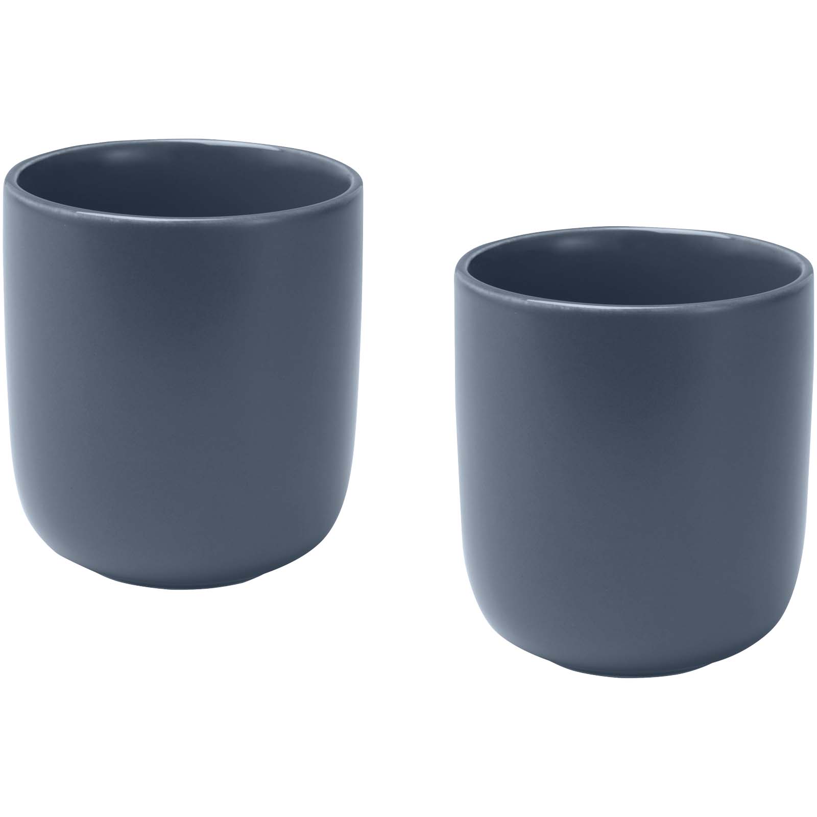 Male 200 ml Keramiktassen – 2er-Set, matt hale blau