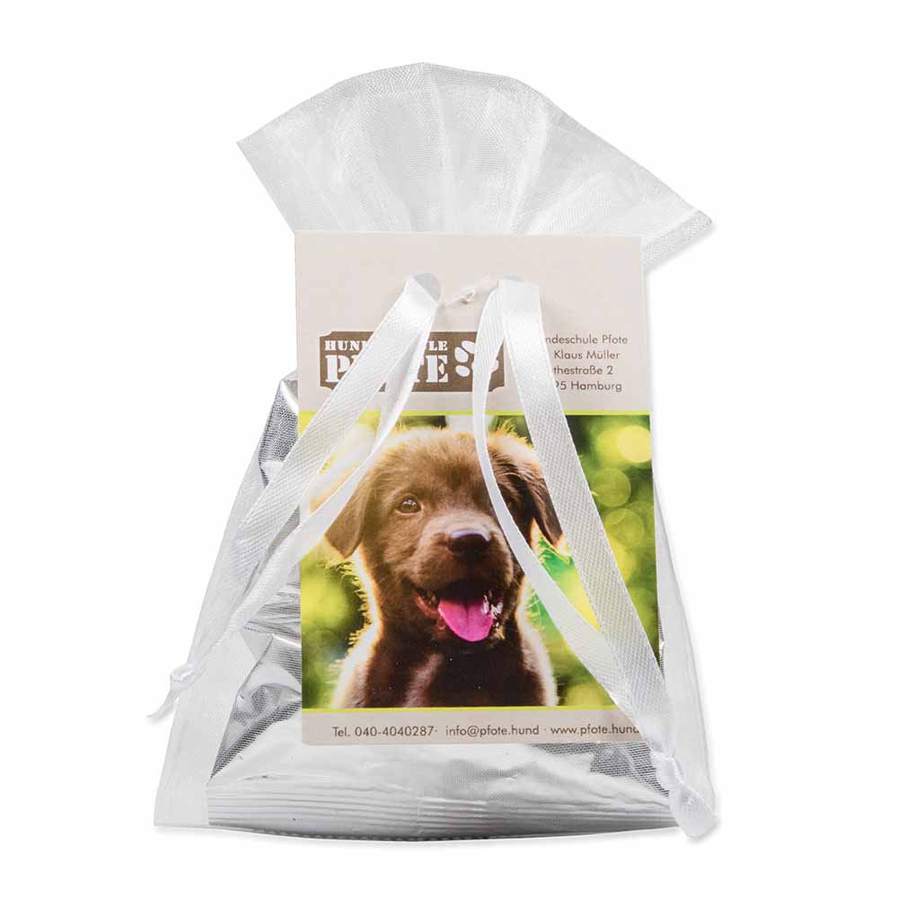Hunde-Leckerli im Organzabeutel