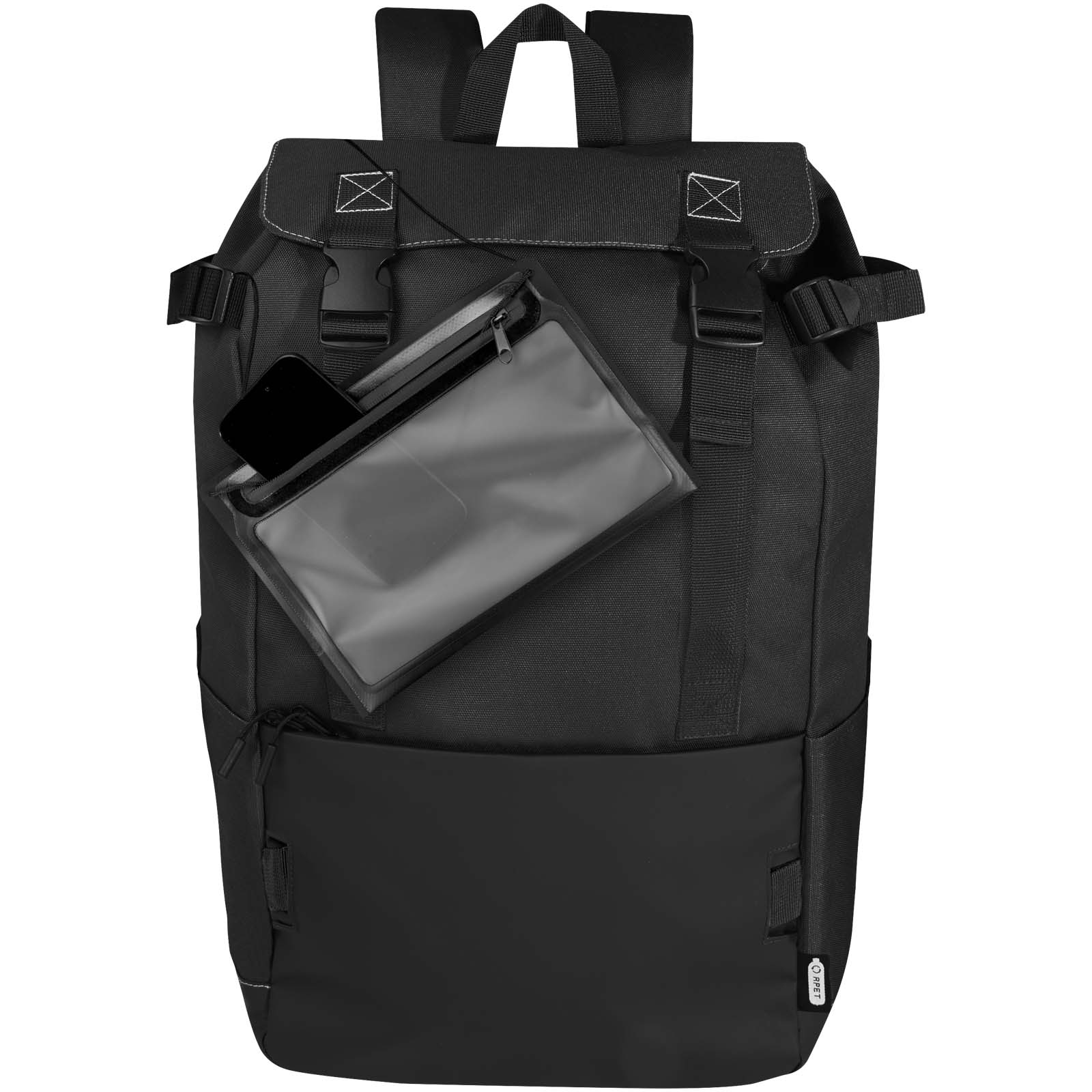 Roam GRS recycelter modularer Rucksack schwarz
