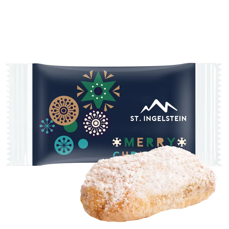 Stollenkonfekt mit Edelmarzipan, Folie weiß