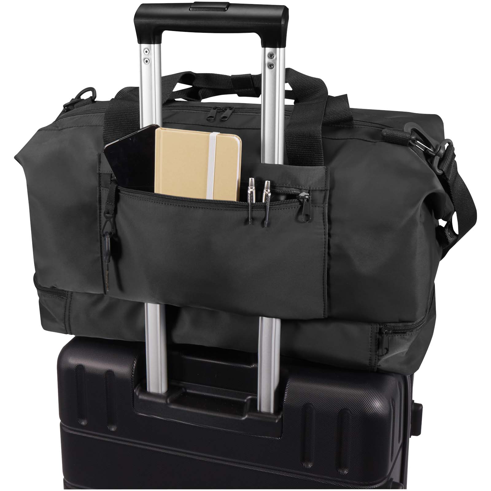 Trip Aware™ recycelte Reisetasche 42L schwarz